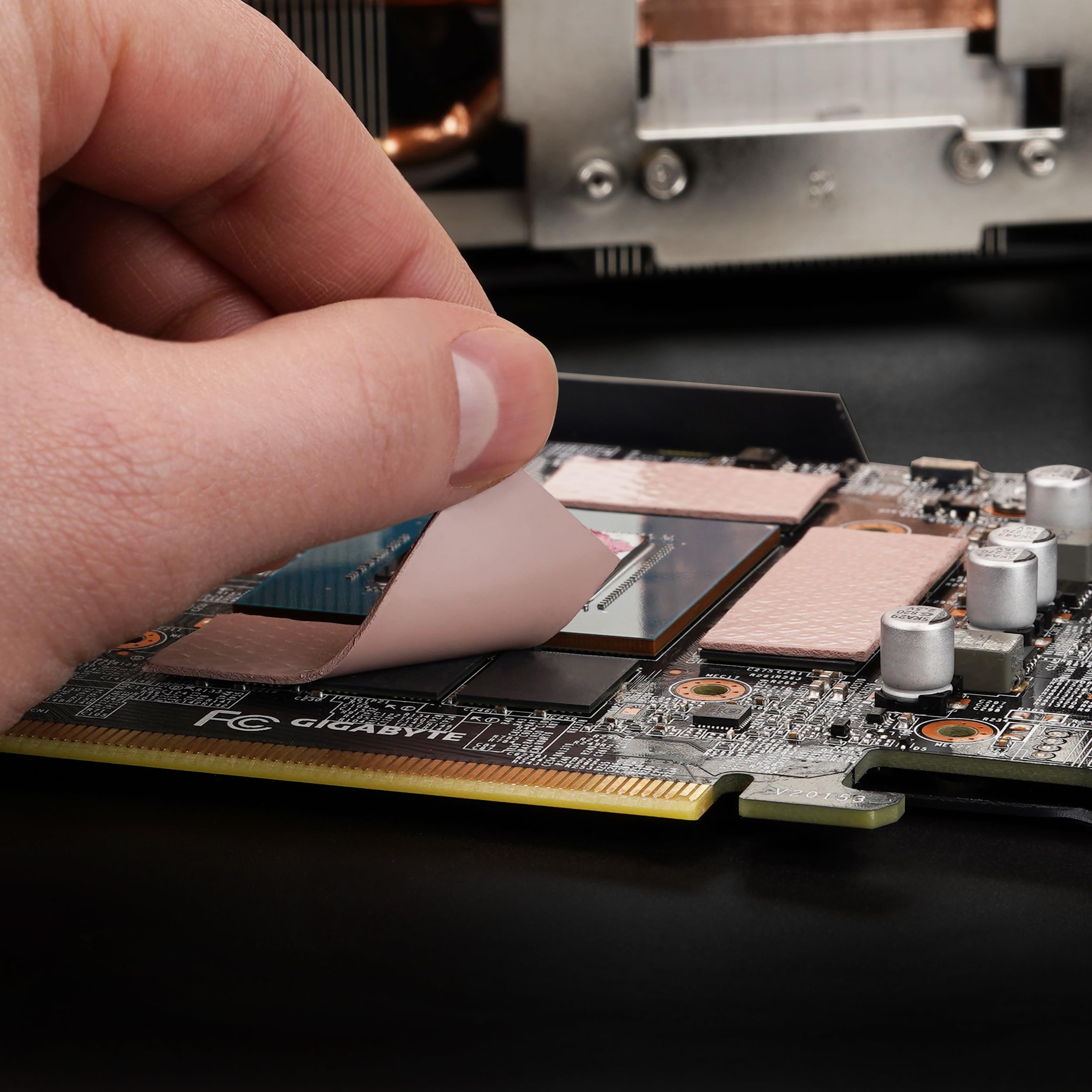 Thermal Grizzly Minus Pad 8-120x20mm Thermal Interface Pad, Electrically Non-Conductive, High Thermal Conductivity & Compressibility for SSDs, GPUs & Electronics