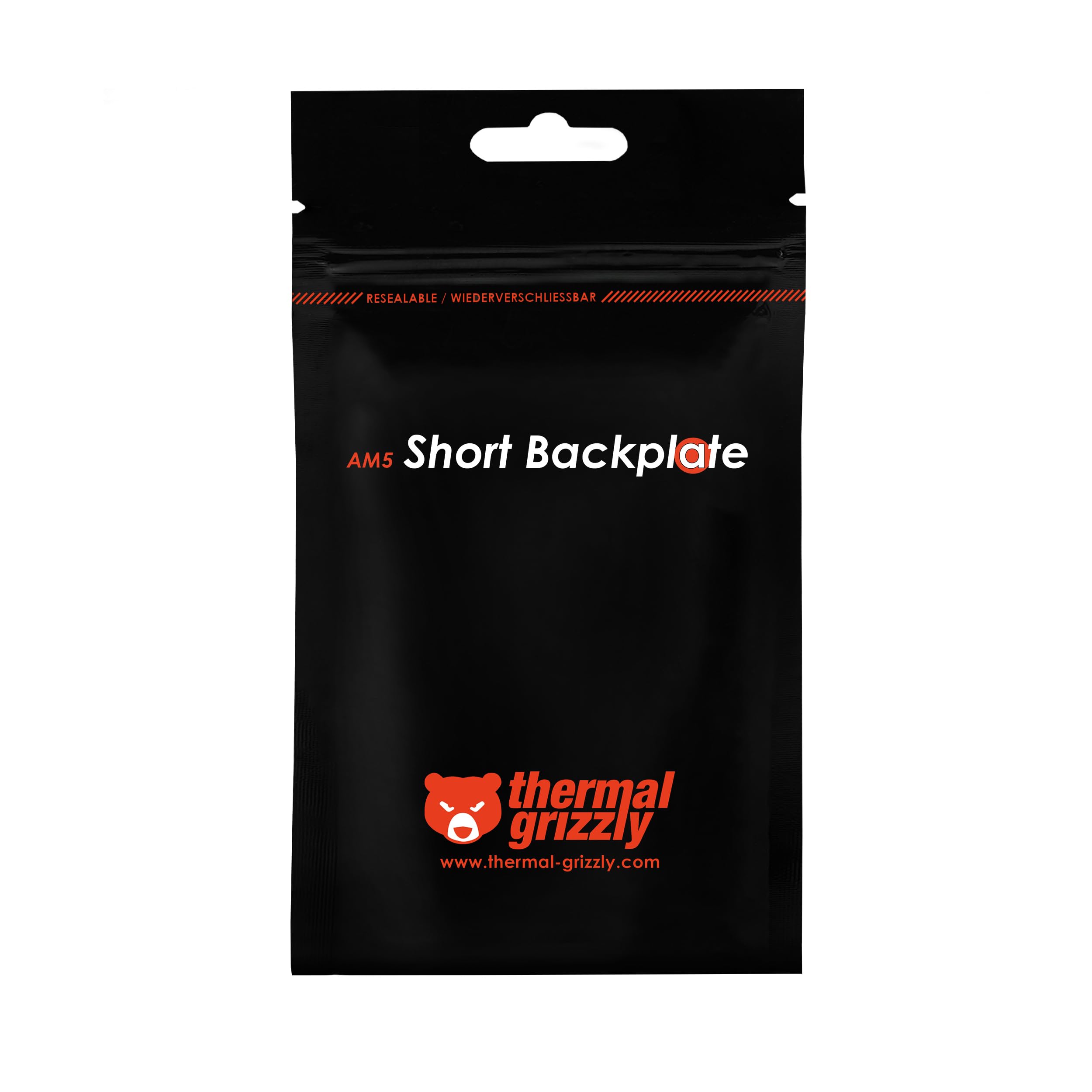 Thermal Grizzly AM5 Short Backplate - Extends Cooler Compatibility for AMD AM5 Motherboards - Shortened Mounting Plate to Replace The Original AM5 Backplate