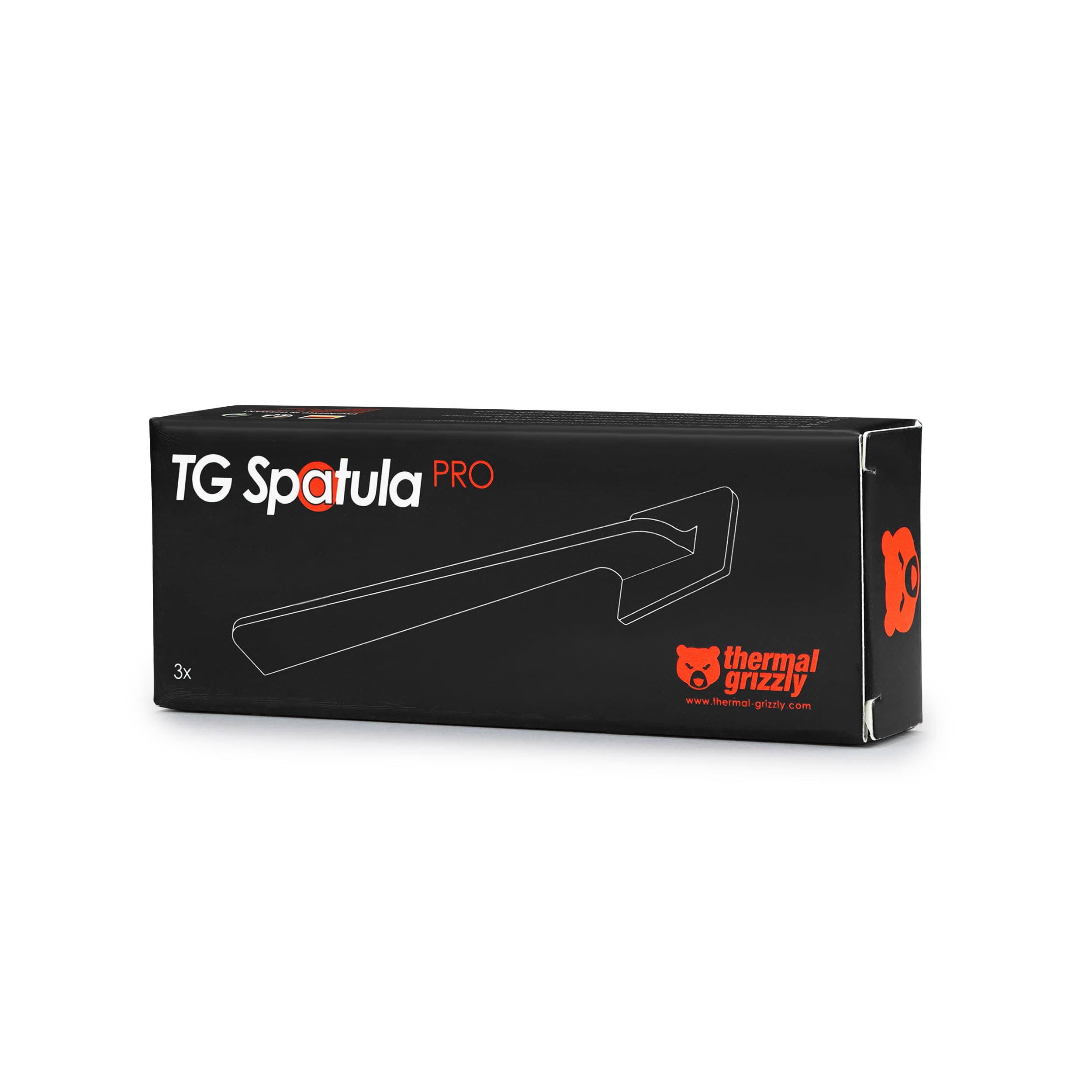 Thermal Grizzly TG Spatula PRO (3 Pieces) - Perfect Application and Spread of Thermal Paste - Even and Precise Compound Distribution CPU/GPU/Console