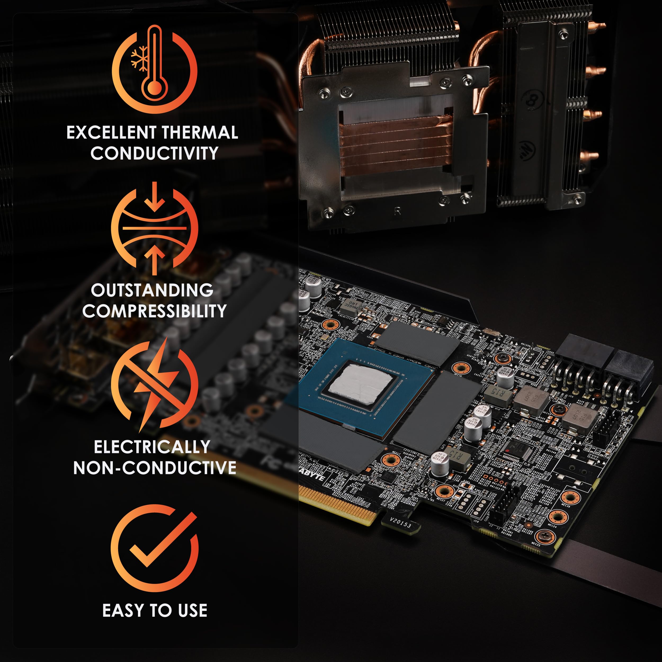 Thermal Grizzly Minus Pad Pro – 2-Pack Thermal Interface Pad, 120x20x0.5mm, Electrically Non-Conductive, High Thermal Conductivity & Compressibility for SSDs, GPUs & Electronics