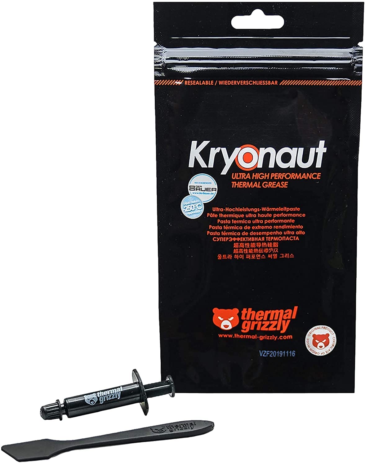 Thermal Grizzly Kryonaut - 3 Pack, High-Performance CPU Thermal Paste for Cooling All Processors, Graphics Cards, and Heat Sinks - Thermal Compound for Computers and Consoles