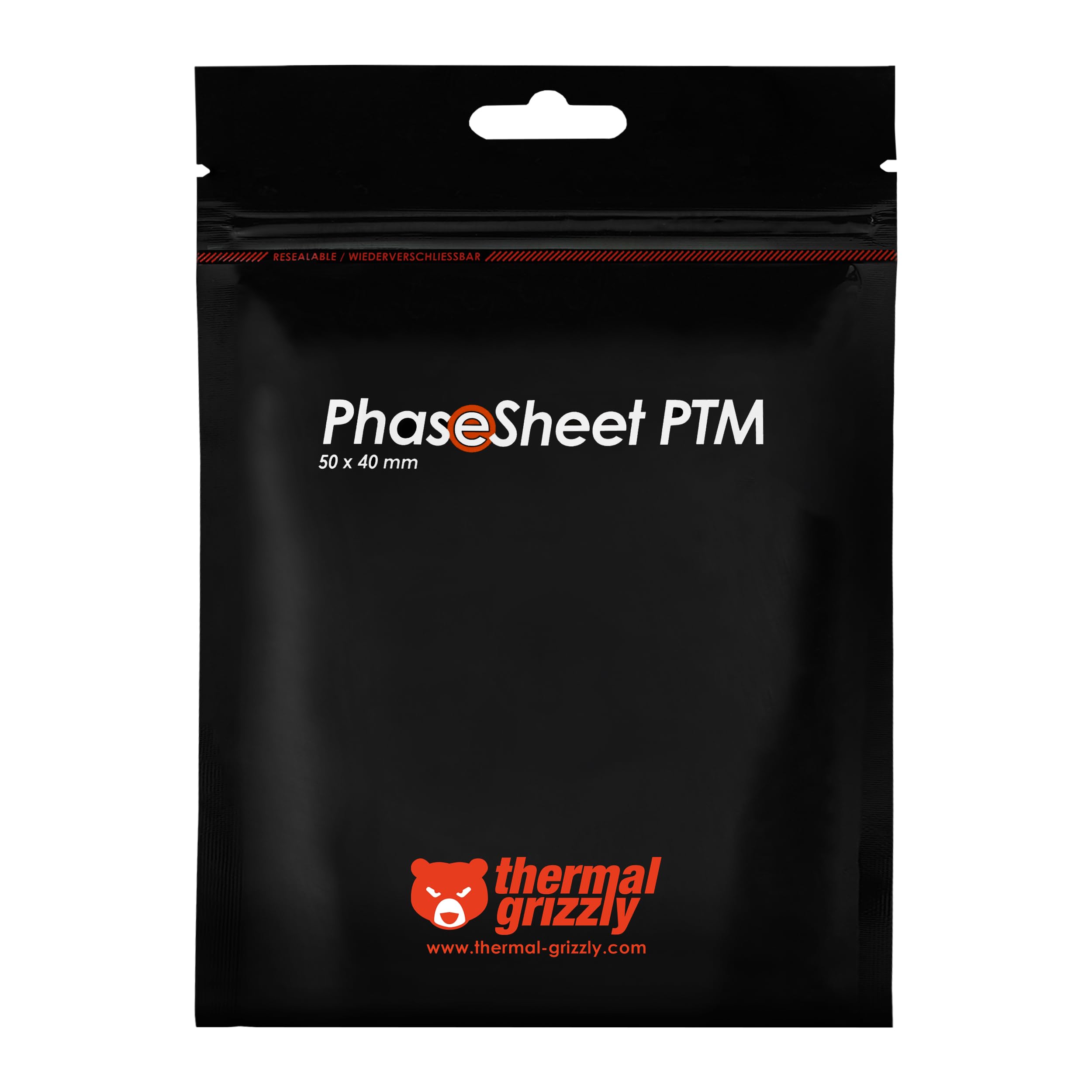 Thermal Grizzly - PhaseSheet PTM (50x40mm)- High Performance Thermal pad with Phase Change Material | Durable, not electrically Conductive | for CPU, GPU & Electronics Cooling