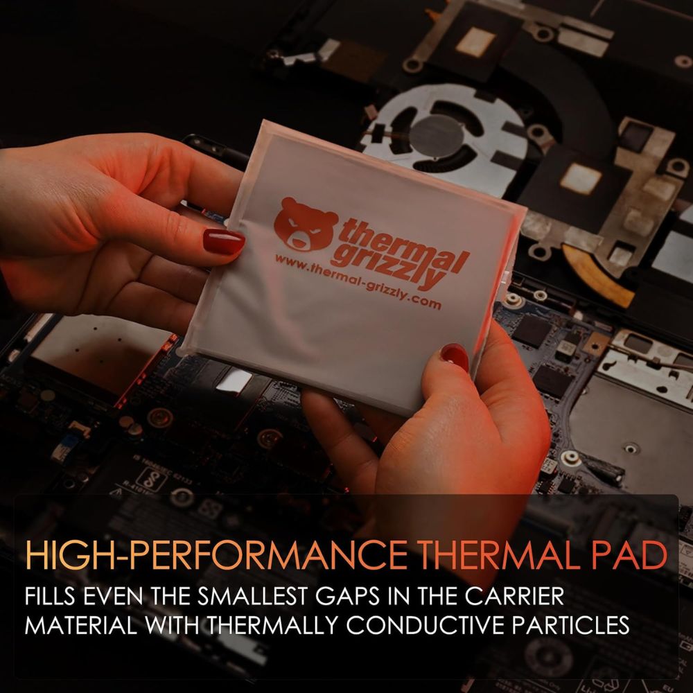 Thermal Grizzly Minus Pad Extreme 2 - High Performance Thermal Pad - 120 x 20 - Superior Thermal Conductivity, Non-Hardening - Ideal for GPU, SSD, RAM, Game Consoles (2 Pieces)
