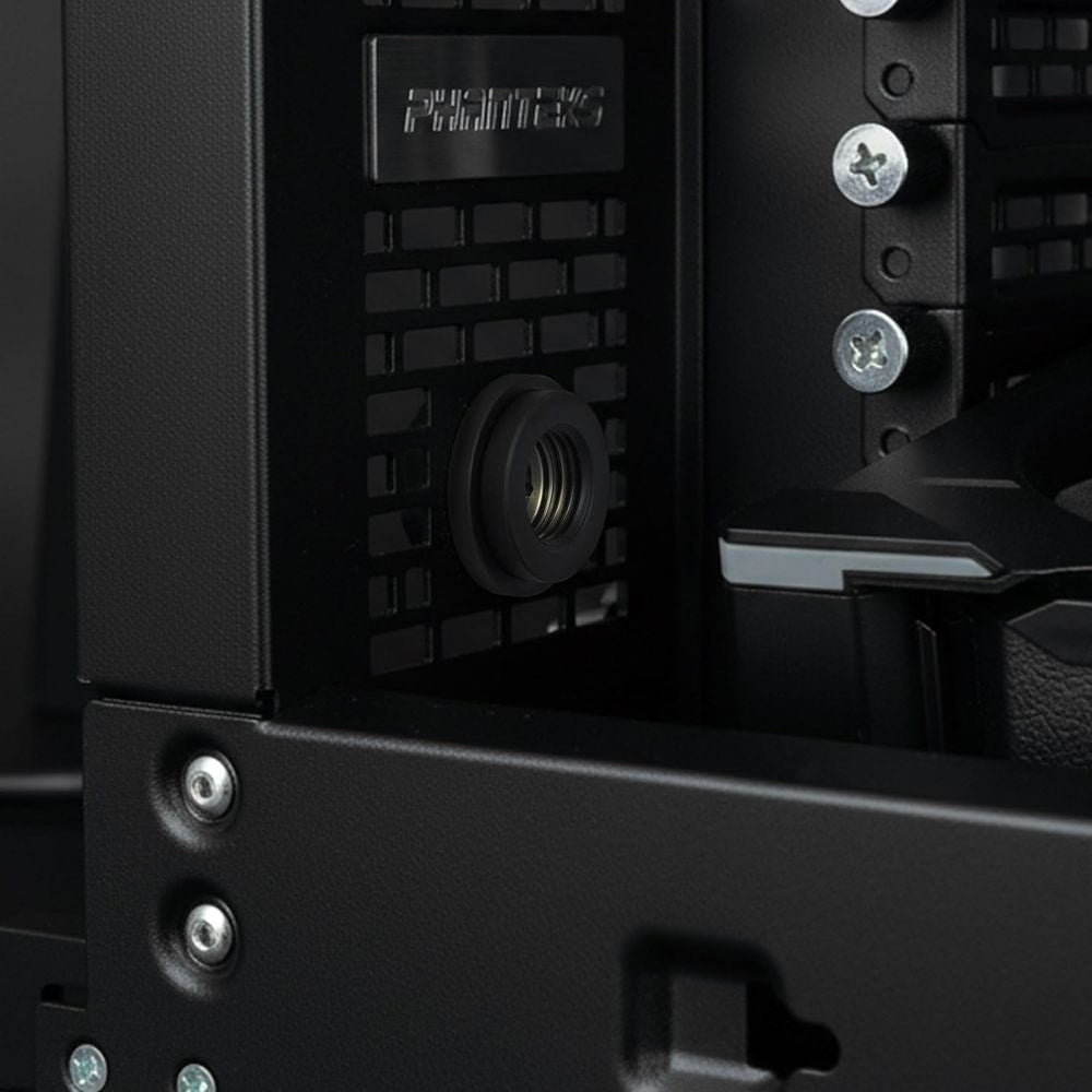 DeltaMate - Pass Through FF - Pass-Through Fitting - CNC-machined brass - two G1/4" female threads - for case panels, PCI slot covers, etc. in water-cooling systems