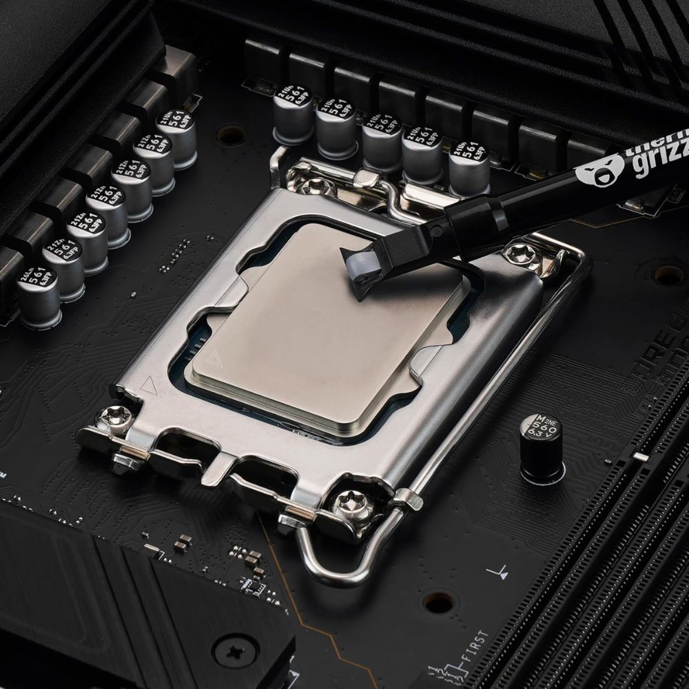 Thermal Grizzly - Duronaut - Enhanced Durability & High Performance Thermal Paste - for Maximum Conductivity While Overclocking CPU/GPU/PS4/PS5/Xbox with 12 Cleaning Wipes 6 Wet & 6 Dry