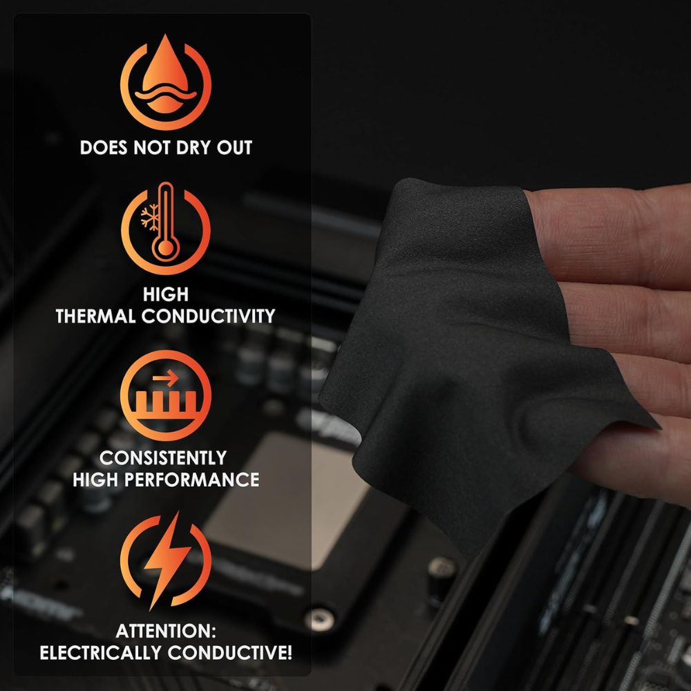 Thermal Grizzly Carbonaut for AMD Threadripper CPUs - Carbon Thermal Pad for Maximum Thermal Conductivity - Reusable and Adaptable Surface CPU/GPU/PS4/PS5/Xbox