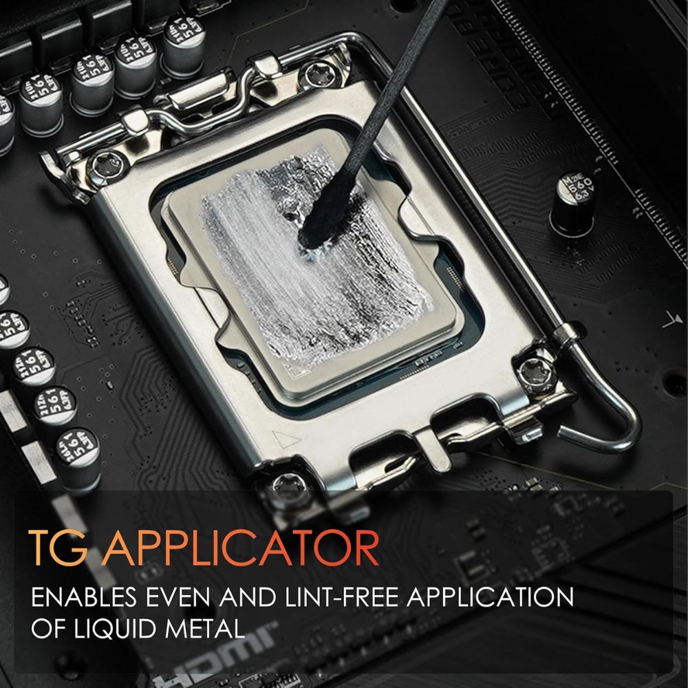Thermal Grizzly Conductonaut Extreme Ultra High Performance Liquid Metal Compound Thermal Paste - for Maximum Thermal Conductivity While Overclocking CPU/GPU/PS4/PS5/Xbox Made in Germany