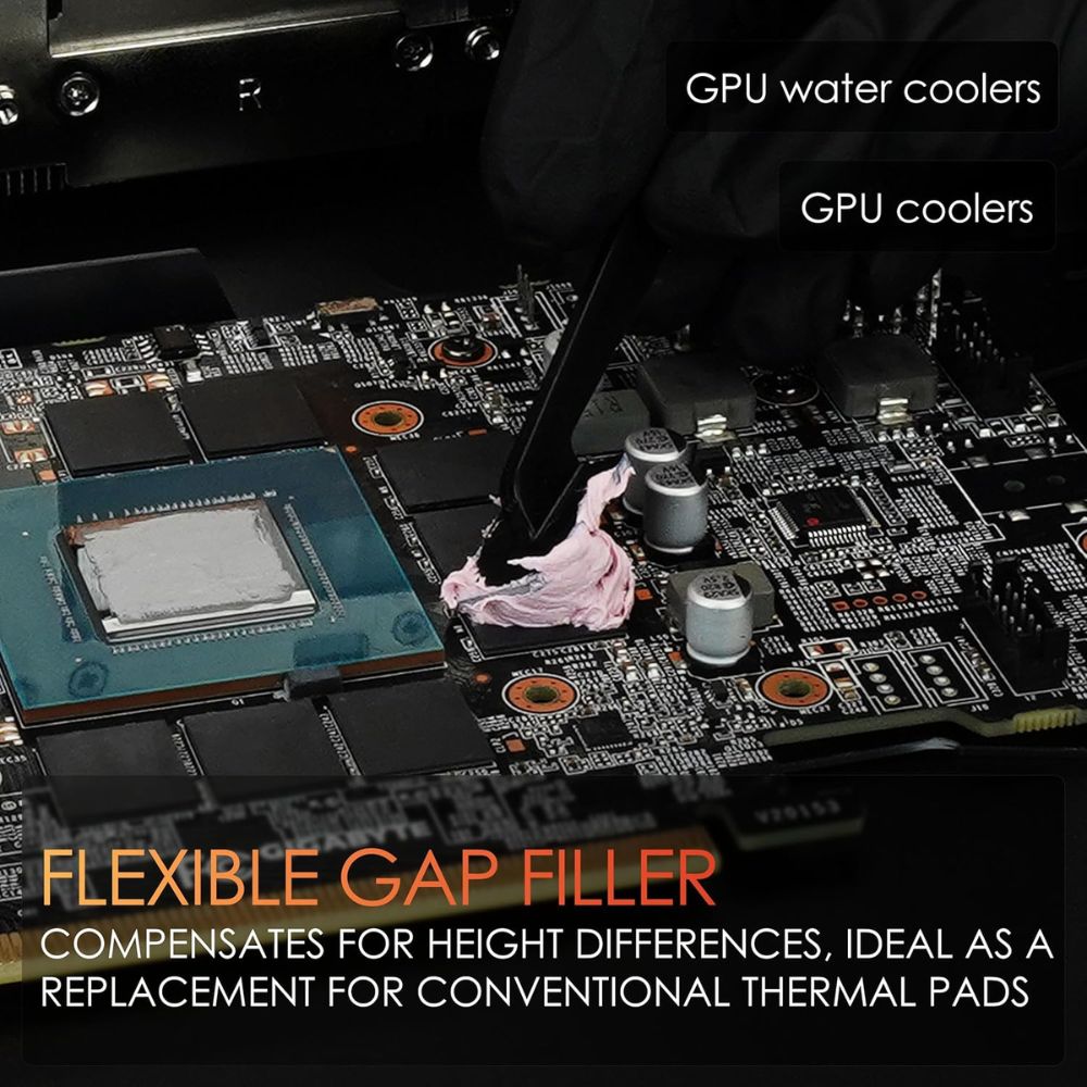 Thermal Grizzly Putty Electrically Non-Conductive Thermal Interface Material for GPU Modding and Thermal Pad Replacement 100g