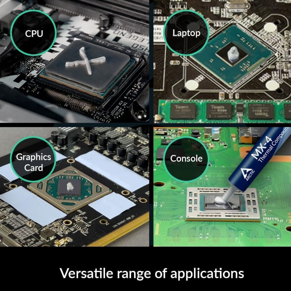 ARCTIC MX-4 Premium Performance Thermal Paste for All Processors (CPU, GPU - PC), Very high Thermal Conductivity, Long Durability, Safe Application, Non-Conductive