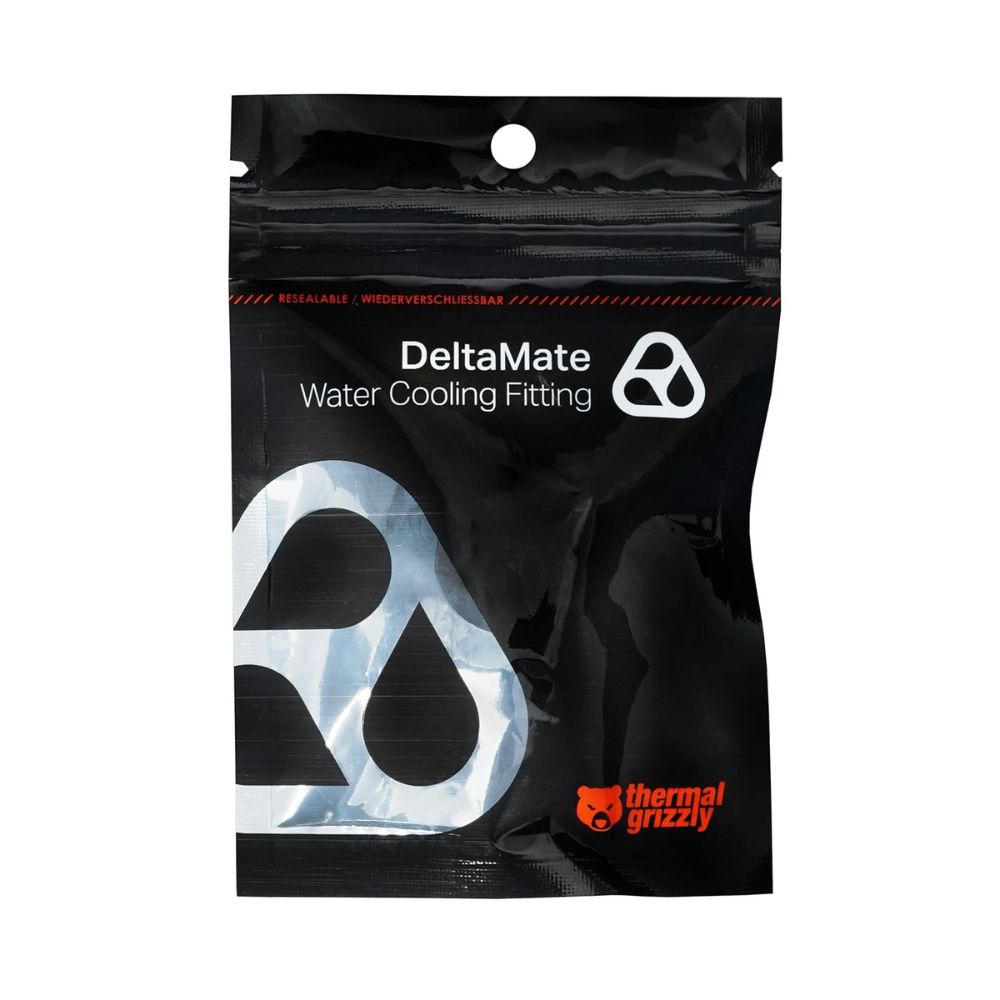 DeltaMate - Rotary T - Rotary Fitting - CNC-machined Brass - Two G1/4" Female Threads & one Male Thread - for Modular Combinations in Water-Cooling Systems