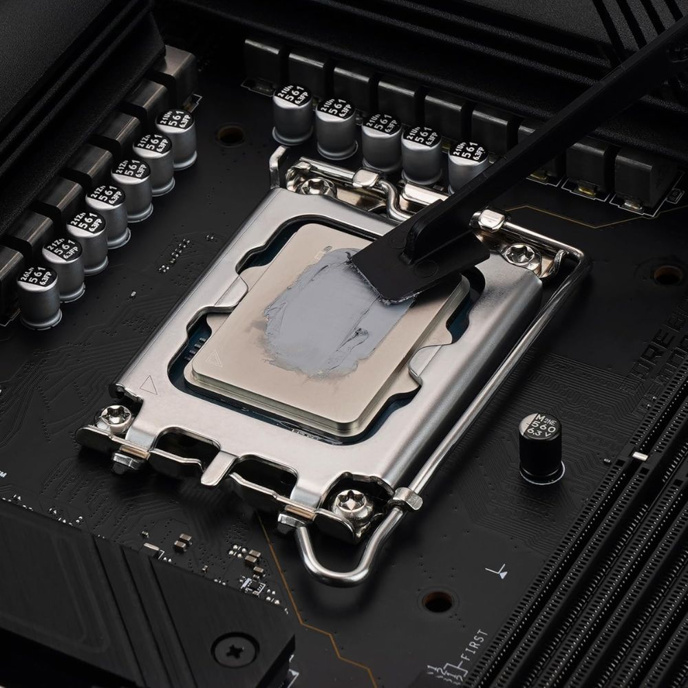 Thermal Grizzly - Duronaut - Enhanced Durability & High Performance Thermal Paste - for Maximum Conductivity While Overclocking CPU/GPU/PS4/PS5/Xbox with 12 Cleaning Wipes 6 Wet & 6 Dry