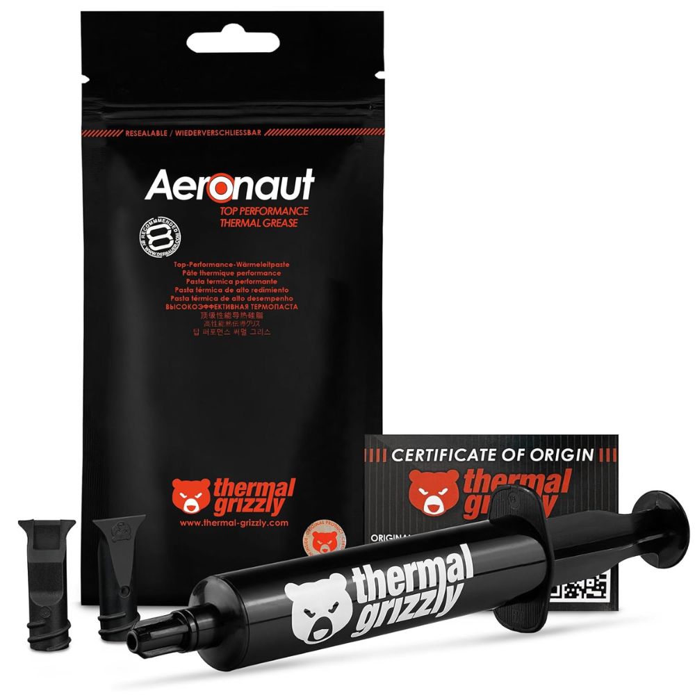 Thermal Grizzly Aeronaut High Performance Thermal Paste - Ideal Entry Level Thermal Grease - Compatible with Most Cooling Solutions CPU/GPU/PS4/PS5/Xbox