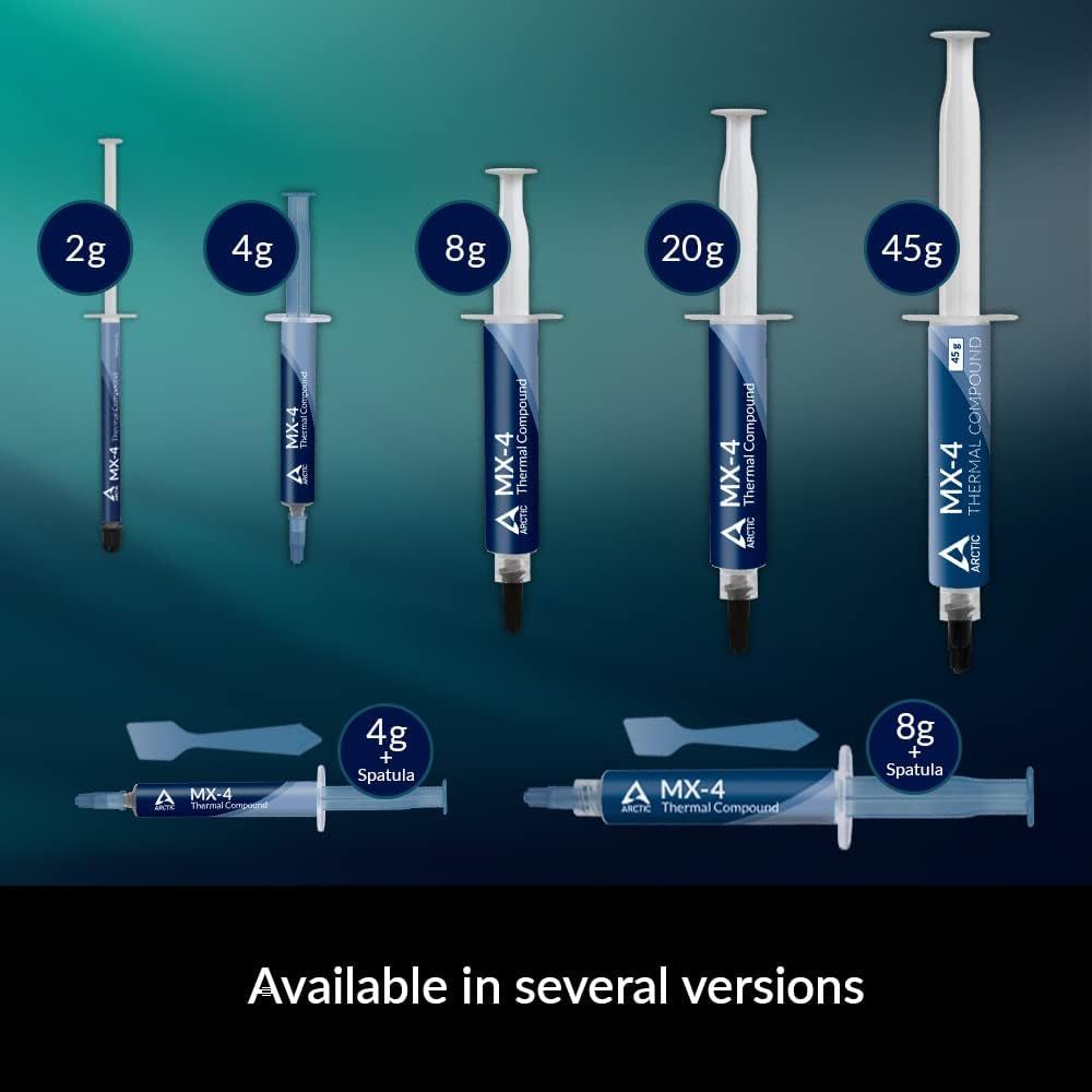 ARCTIC MX-4 Premium Performance Thermal Paste for All Processors (CPU, GPU - PC), Very high Thermal Conductivity, Long Durability, Safe Application, Non-Conductive