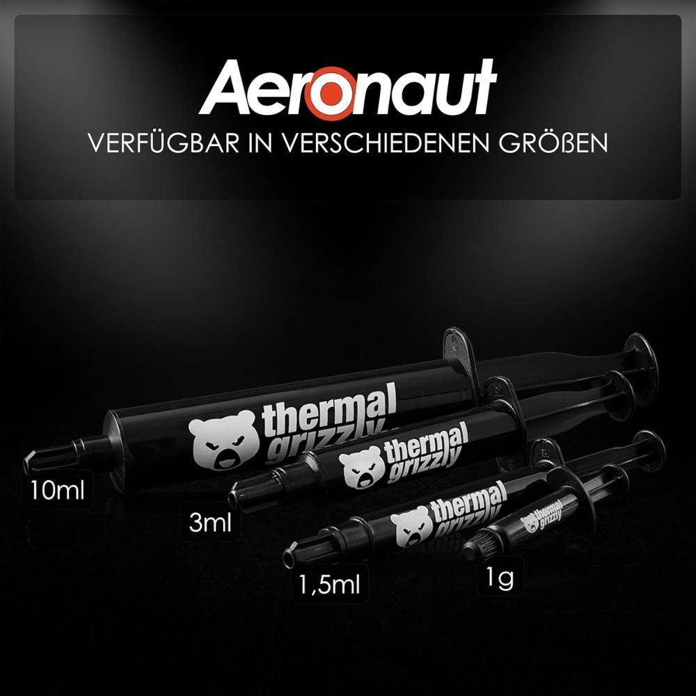 Thermal Grizzly Aeronaut High Performance Thermal Paste - Ideal Entry Level Thermal Grease - Compatible with Most Cooling Solutions CPU/GPU/PS4/PS5/Xbox