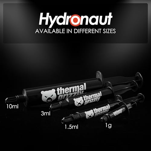 Thermal Grizzly Hydronaut - 7.8 Gram/3 ml - Conductive High Performance Thermal Paste - Ideal for Air and Water Cooling CPU/GPU/PS4/PS5/Xbox - for Large Cooling Surfaces