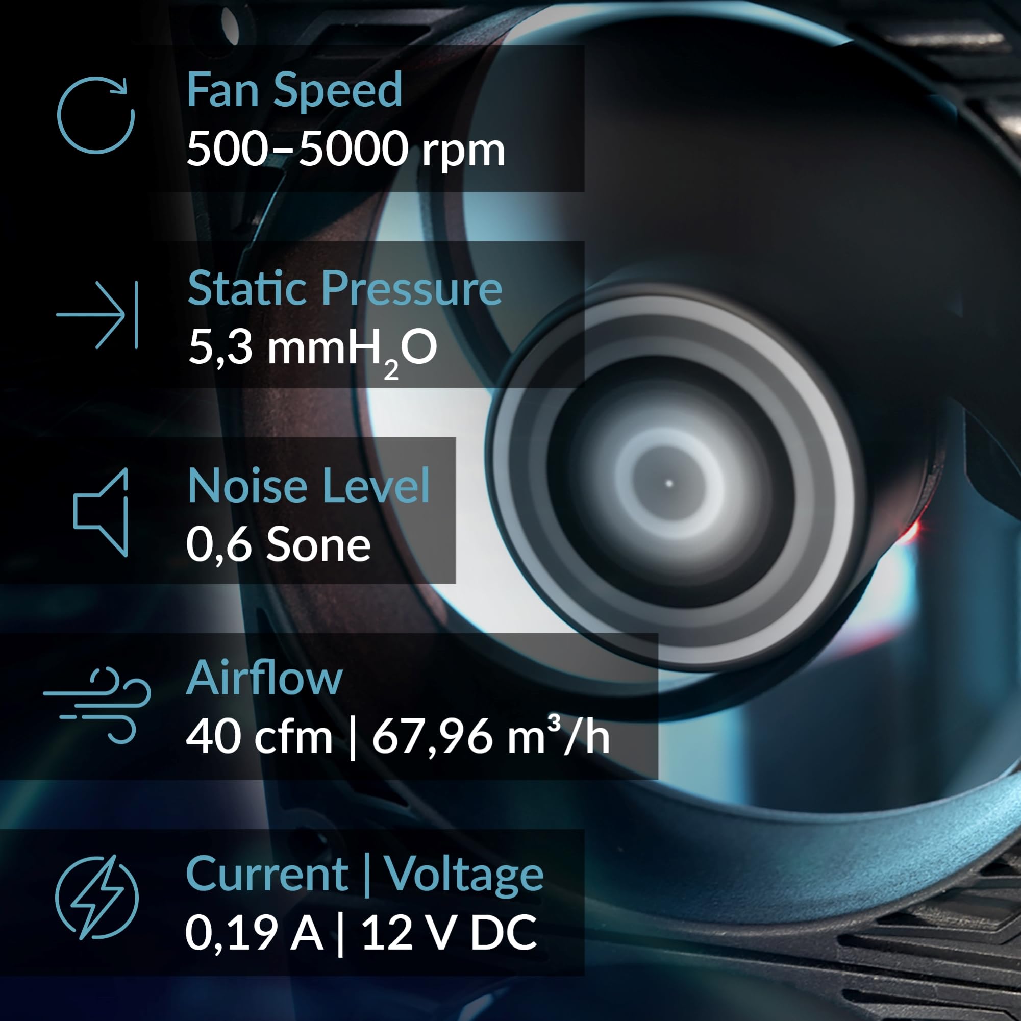 ARCTIC P8 Max - PC Fan, High-Performance 80mm Case Fan, Server Fan, PWM-Controlled 500–5000 RPM, Optimised for Static Pressure, 0dB Mode - Black