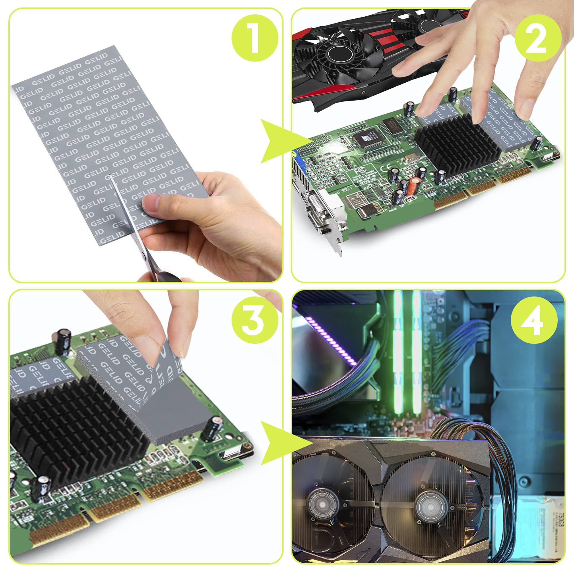 Gelid Solutions GP-Extreme 12W-Thermal Pad 80x40 (2pcs) Excellent Heat Conduction, Ideal Gap Filler. Easy Installation.