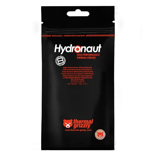 Thermal Grizzly Hydronaut - 7.8 Gram/3 ml - Conductive High Performance Thermal Paste - Ideal for Air and Water Cooling CPU/GPU/PS4/PS5/Xbox - for Large Cooling Surfaces