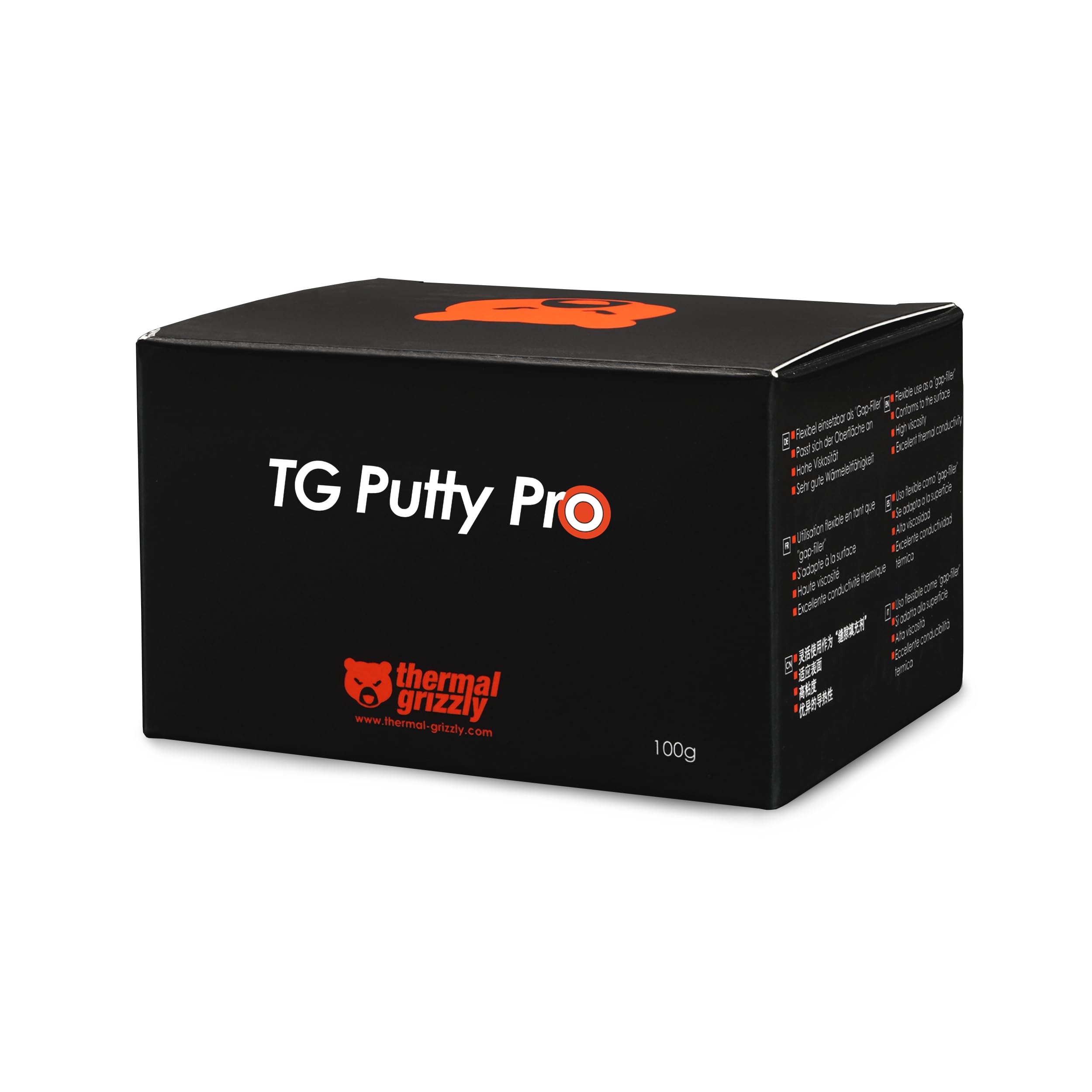 Thermal Grizzly TG Putty Pro - 100 Gram - High-Performance Electrically Non-Conductive Thermal Putty for GPU and PCB Applications