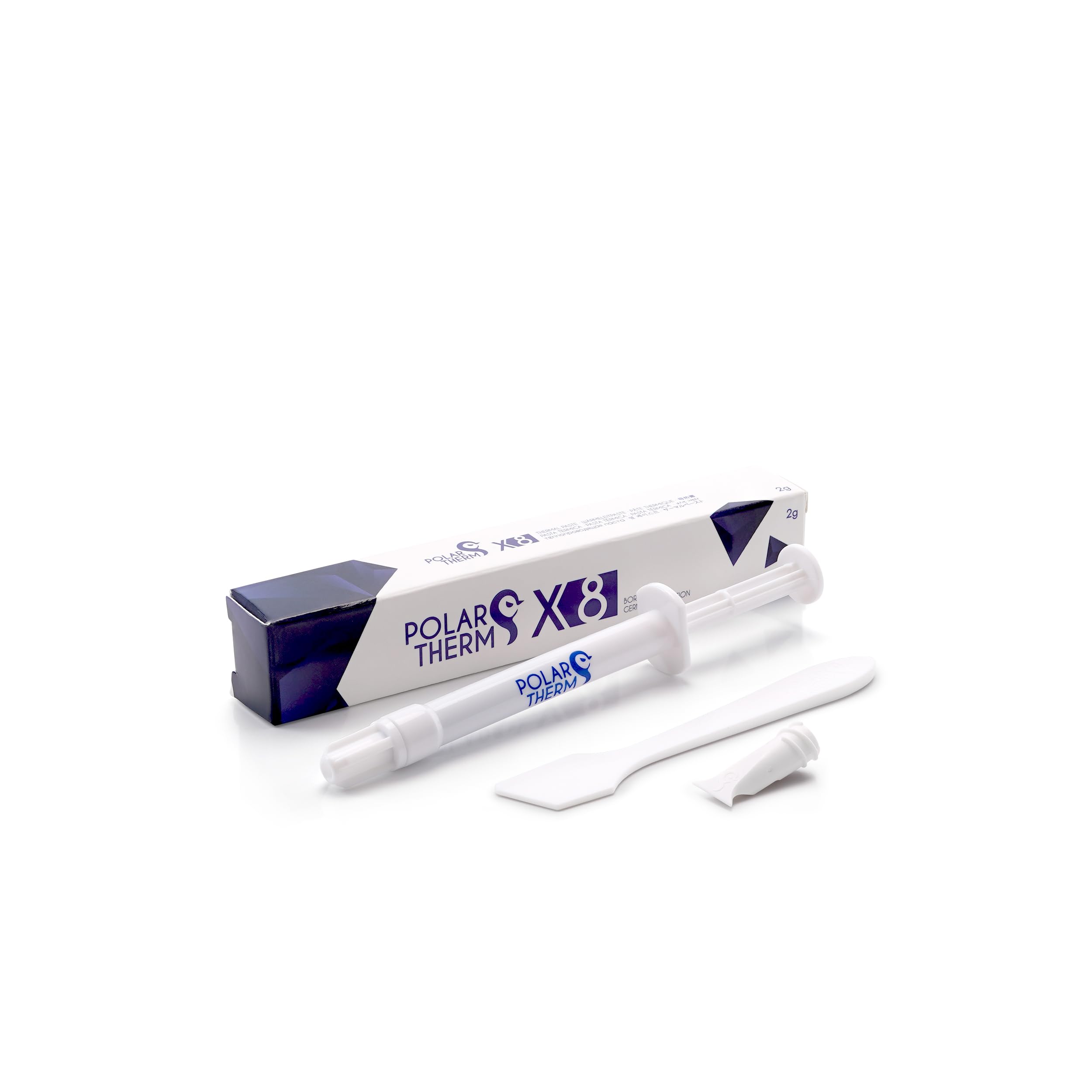 Polartherm X-8 by Thermal Grizzly - 5 Grams CPU Thermal Paste for CPU & GPU - High Thermal Conductivity, Long Durability, Non-Conductive Thermal Grease - Thermal Compound Kit with Spatula