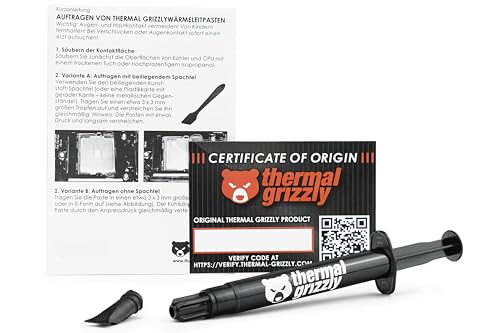 Thermal Grizzly - Aeronaut - High Performance Thermal Paste - Ideal Entry Level Thermal Paste - Compatible with Most Cooling Solutions CPU/GPU/PS4/PS5/Xbox