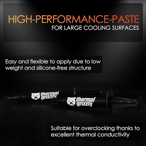 Thermal Grizzly Hydronaut - 7.8 Gram/3 ml - Conductive High Performance Thermal Paste - Ideal for Air and Water Cooling CPU/GPU/PS4/PS5/Xbox - for Large Cooling Surfaces