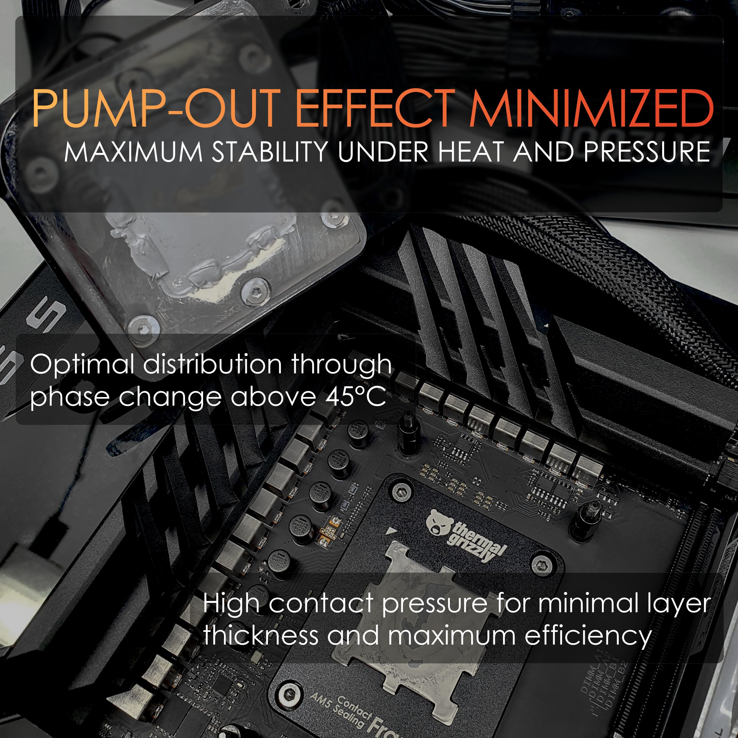Thermal Grizzly - PhaseSheet PTM (50x40mm)- High Performance Thermal pad with Phase Change Material | Durable, not electrically Conductive | for CPU, GPU & Electronics Cooling