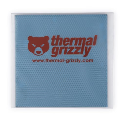 Thermal Grizzly Minus Pad Advance – 2-Pack Thermal Interface Pad, 100x100mm, Electrically Non-Conductive, High Thermal Conductivity & Compressibility for SSDs, GPUs & Electronics