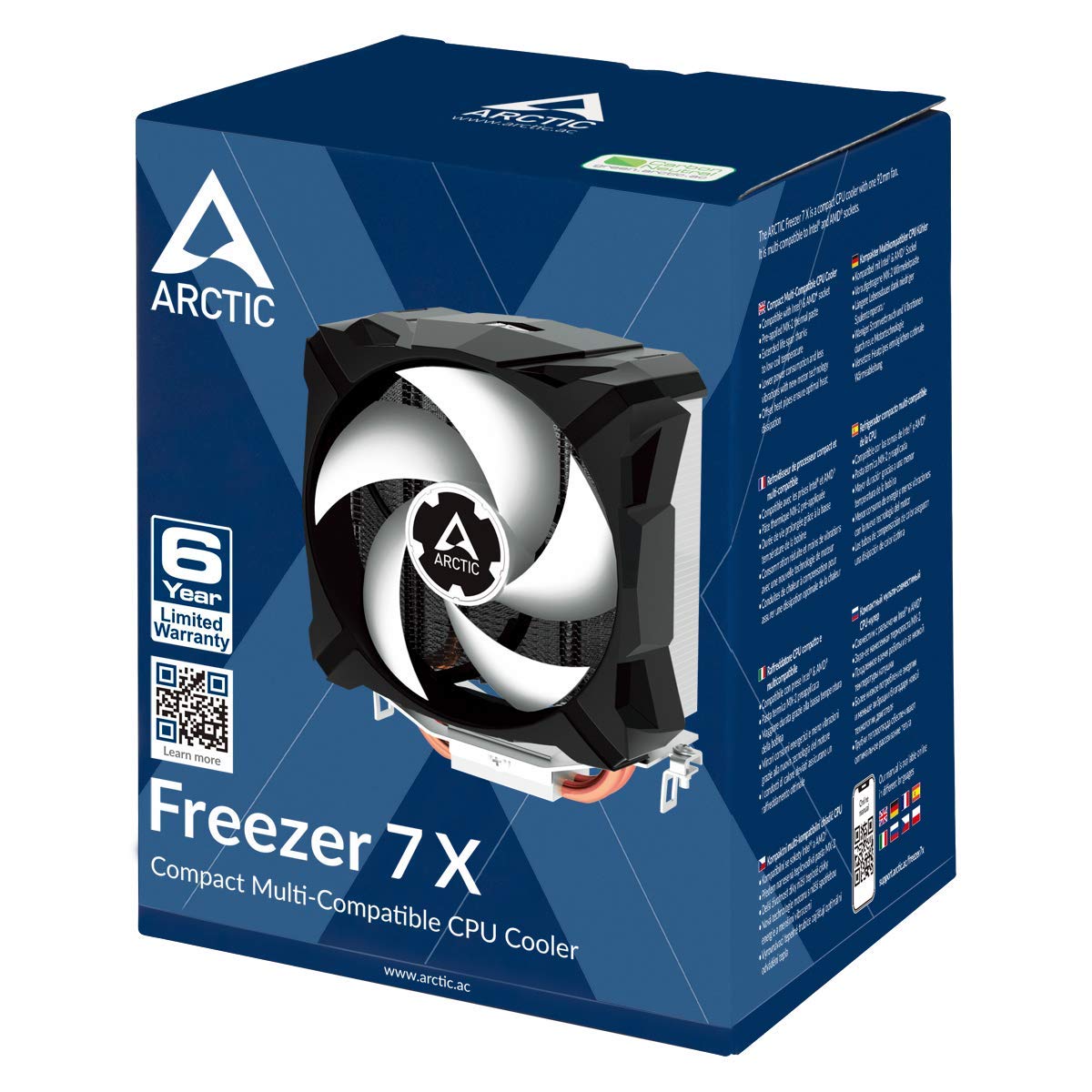 Arctic Freezer 7 Pro – Compact Multi-Compatible Tower CPU Cooler | 92 mm PWM Fan | for AMD AM4 and Intel 115x CPU