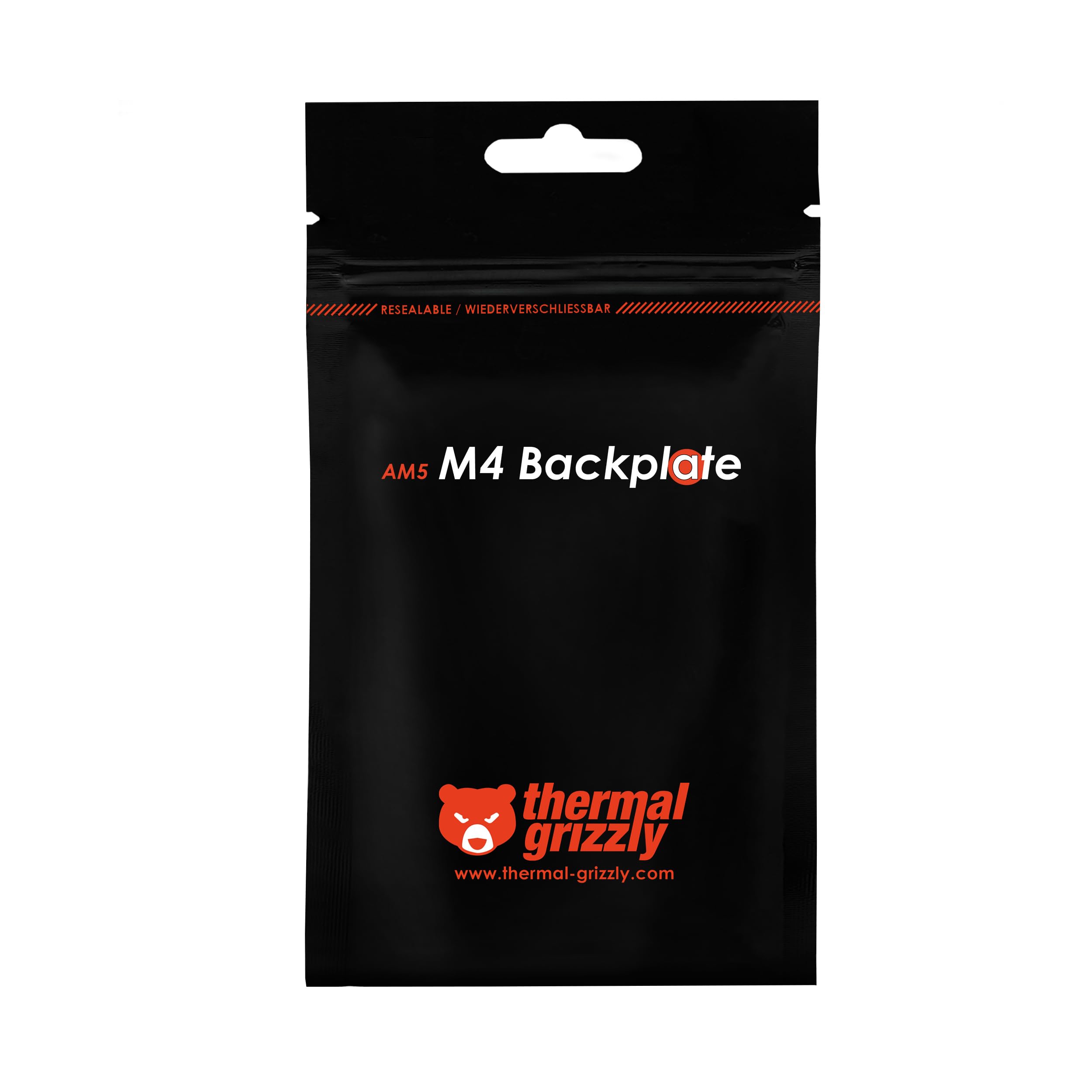 Thermal Grizzly AM5 M4 Backplate - Extends Cooler Compatibility for AMD AM5 Motherboards - Optional mounting Plate to Replace The Original AM5 Backplate