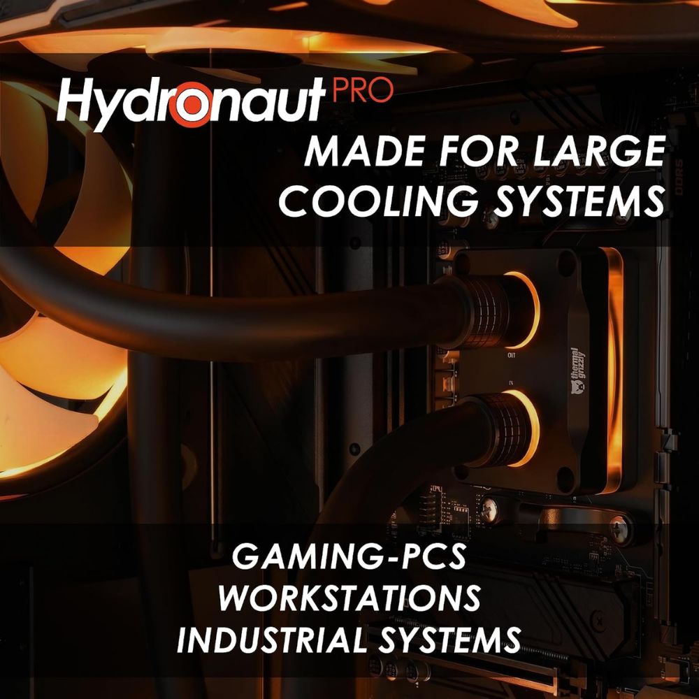 Thermal Grizzly Hydronaut Pro - Thermal Paste - Silicone-Free Outstanding Thermal Conductivity - Long-Term Stability for CPU, GPU, Demanding Workstations and Industrial Cooling Systems