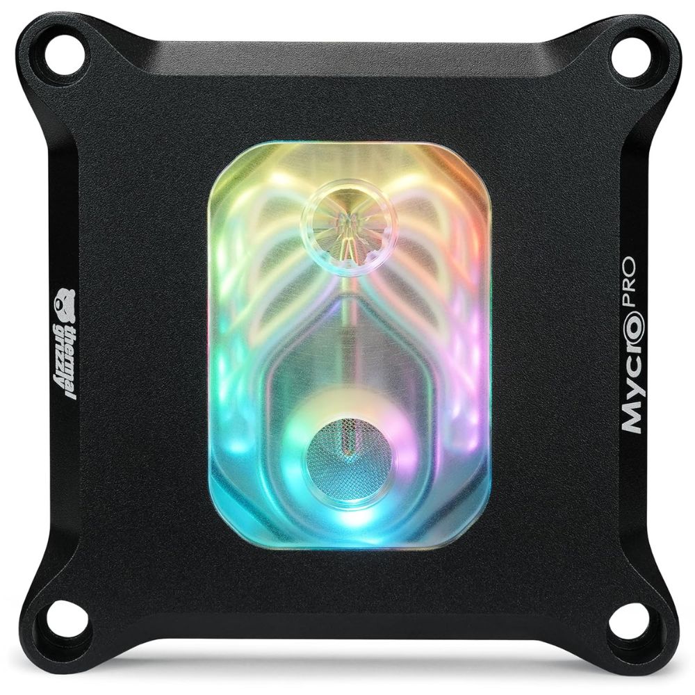 Thermal Grizzly Mycro Pro RGB - CPU Waterblock for Intel LGA1851/1700 - G1/4 High Performance Liquid Cooling Block, Precision-Machined Nickel-Plated Copper Cold Plate, 0.2mm Microfins and Filter