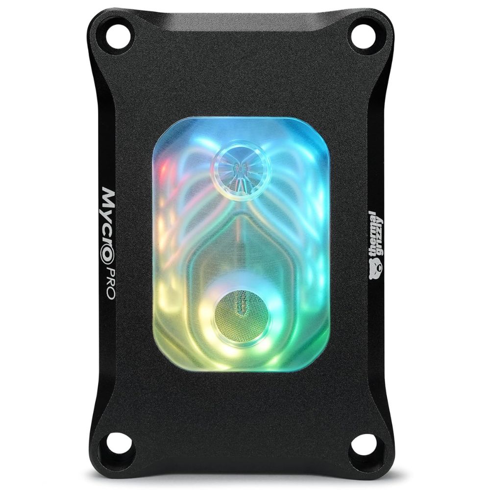 Thermal Grizzly Mycro Pro RGB - CPU AMD AM5 Waterblock Also fits AM4 - G1/4 High Performance Liquid Cooling Block, Precision-Machined Nickel-Plated Copper Cold Plate, 0.2 mm Microfins and Filter