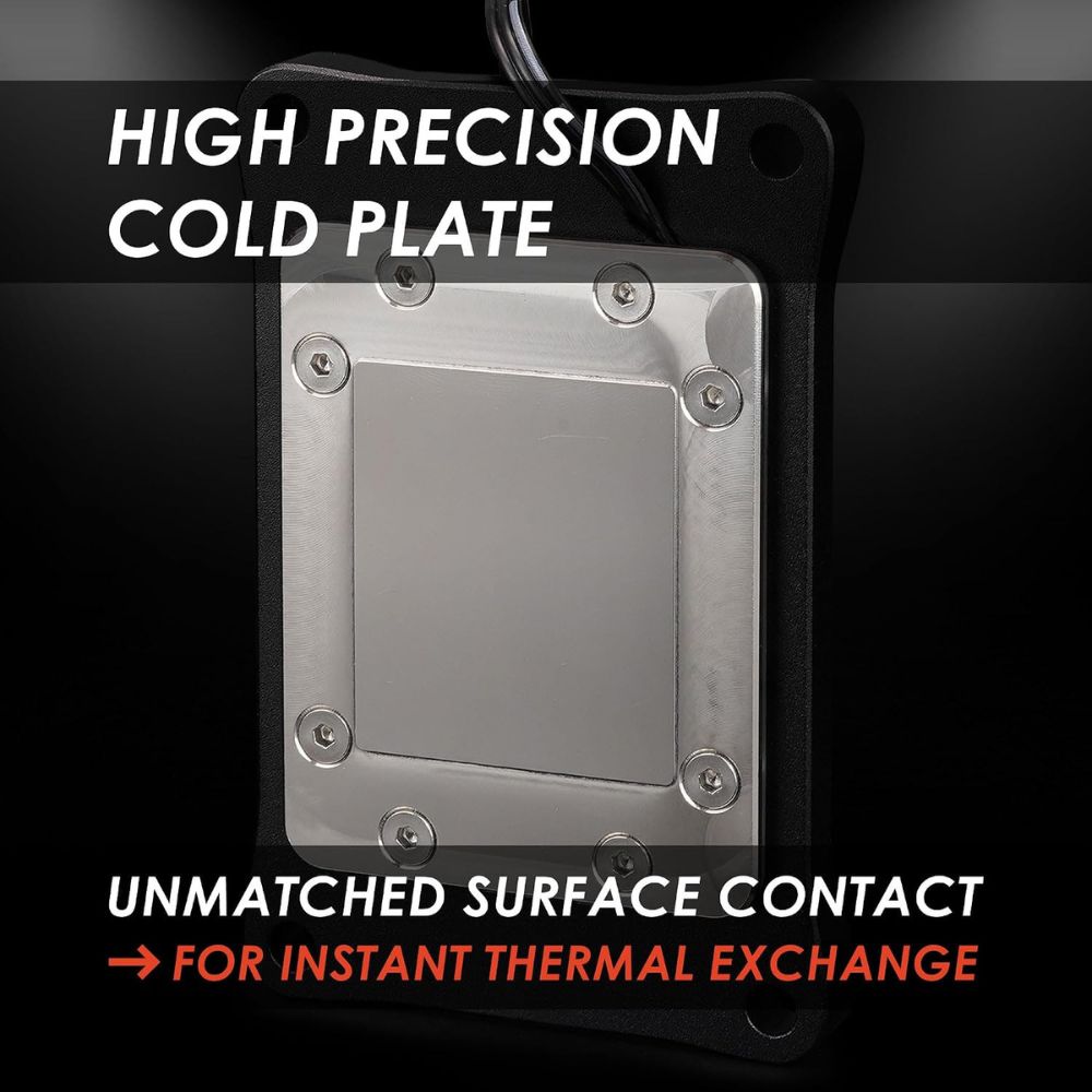 Thermal Grizzly Mycro Pro RGB - CPU AMD AM5 Waterblock Also fits AM4 - G1/4 High Performance Liquid Cooling Block, Precision-Machined Nickel-Plated Copper Cold Plate, 0.2 mm Microfins and Filter