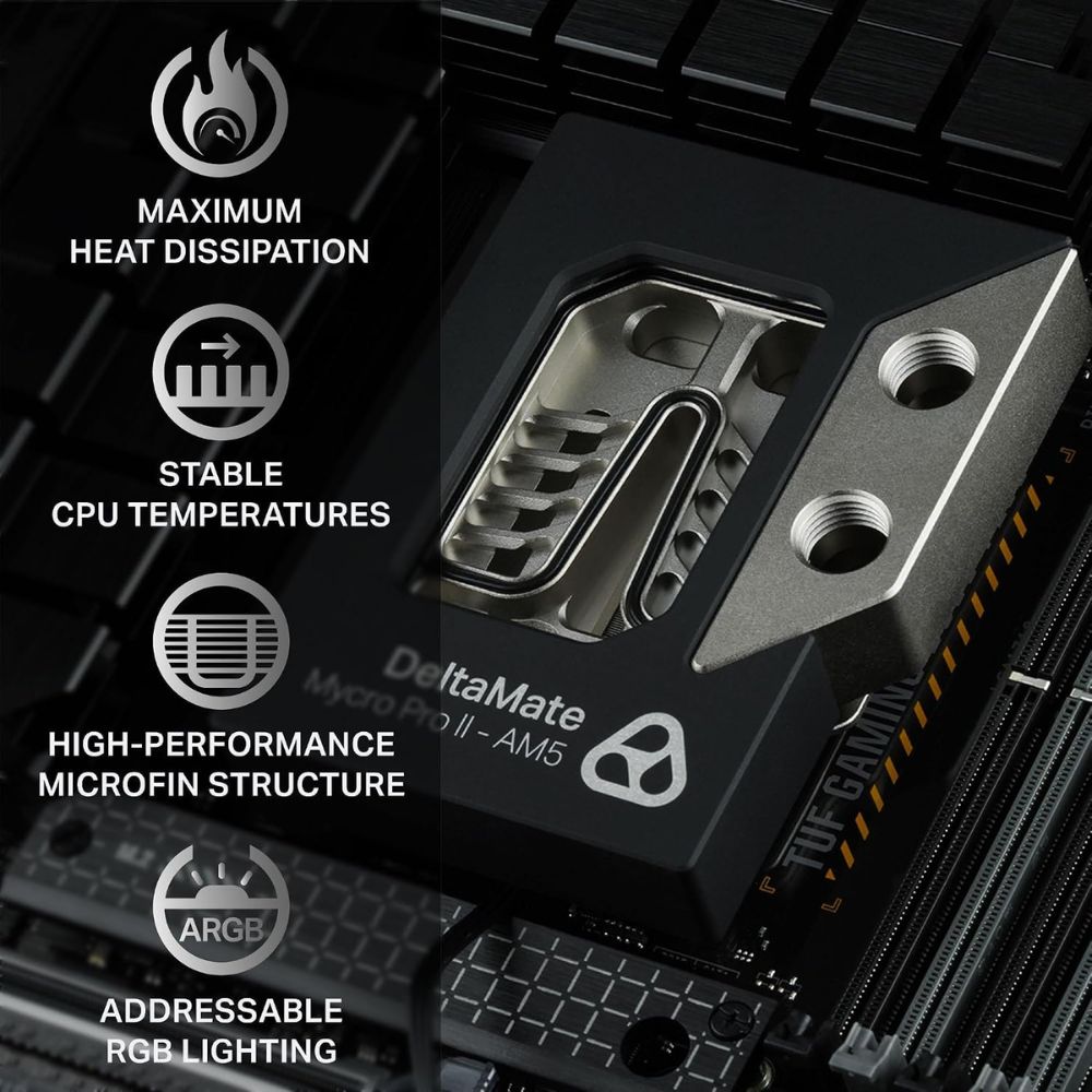 Thermal Grizzly DeltaMate MPII CPU Water Block AM5 AM4 RGB