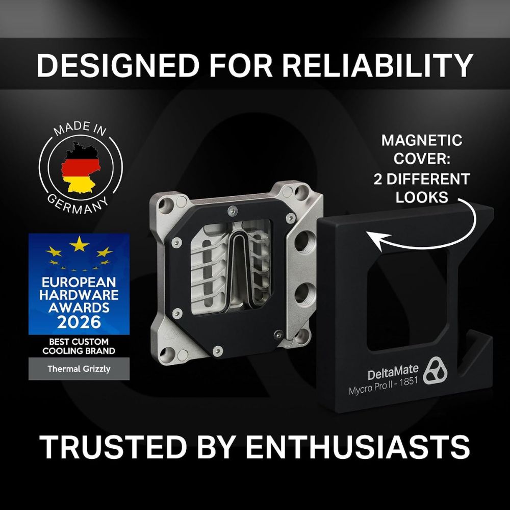 Thermal Grizzly DeltaMate MPII CPU Water Block Intel LGA1851 LGA1700 RGB
