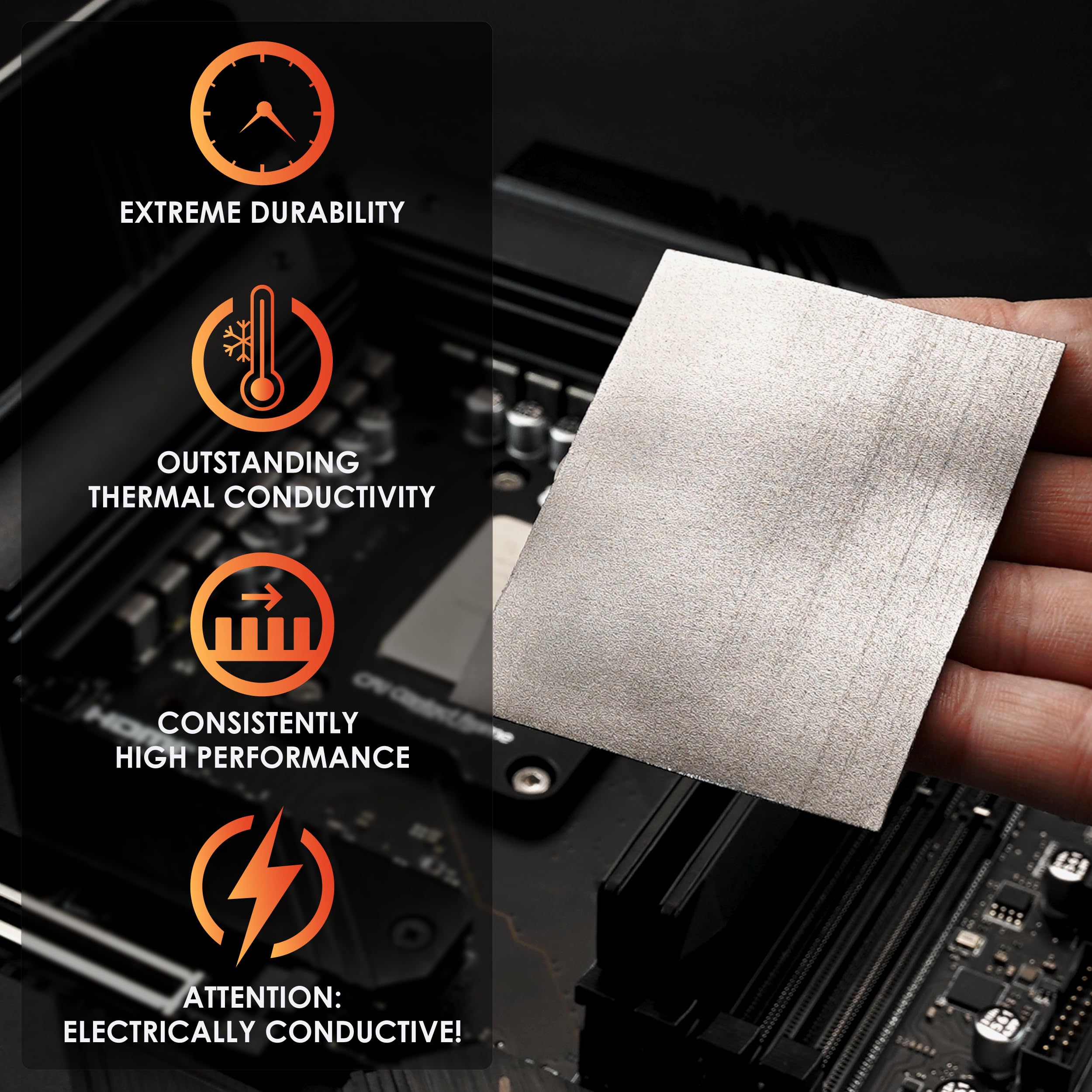 Thermal Grizzly KryoSheet Ultra High Thermal Conductivity Graphene Thermal Pad – Perfect Alternative for Thermal Paste on CPU/GPU/PS4/PS5/Xbox – Made in Sweden