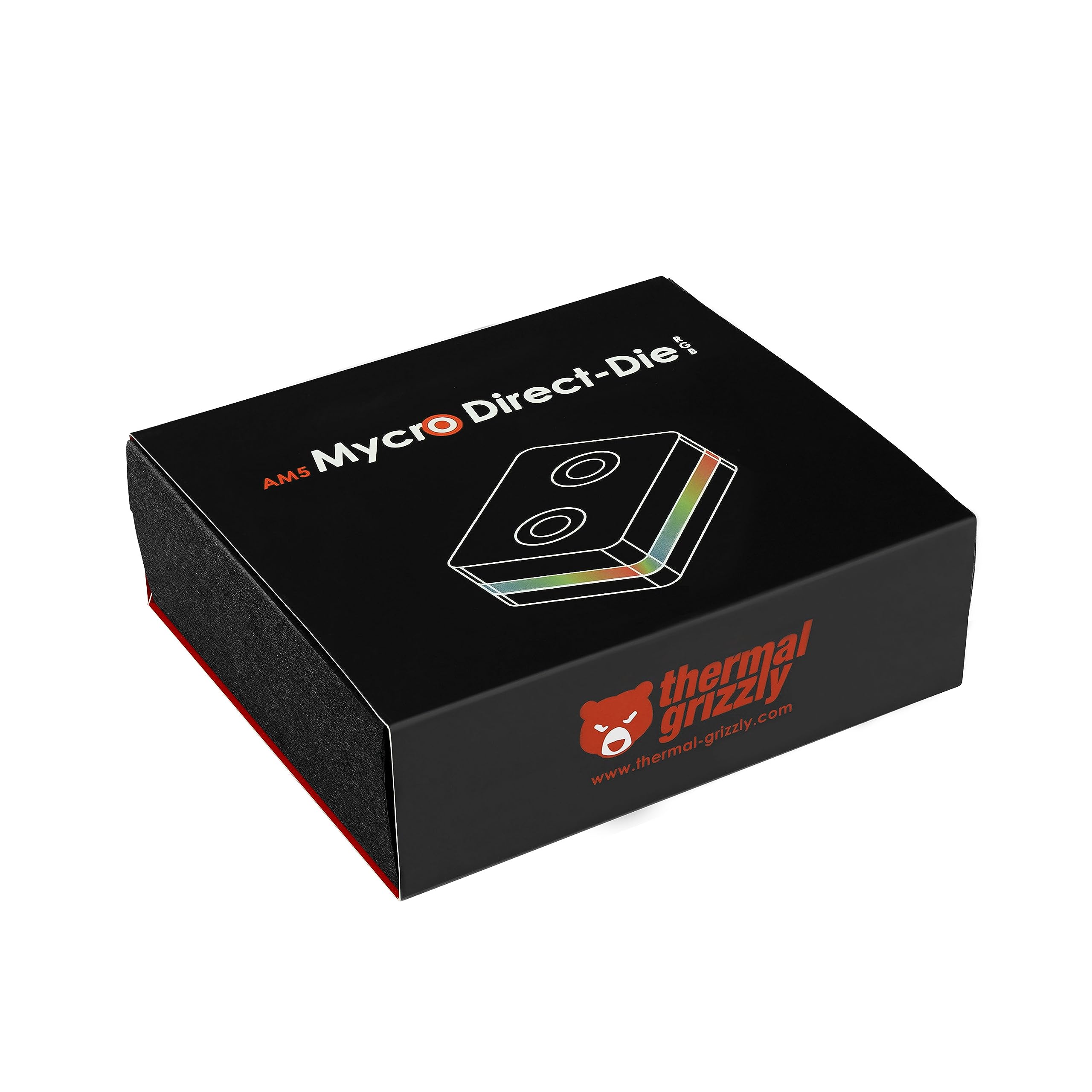Thermal Grizzly AM5 Mycro Direct-Die RGB - Water Cooler for AMD Ryzen 7000 Series - Replaces The Socket Activation Mechanism SAM - G1/4" Connections - Made in Germany