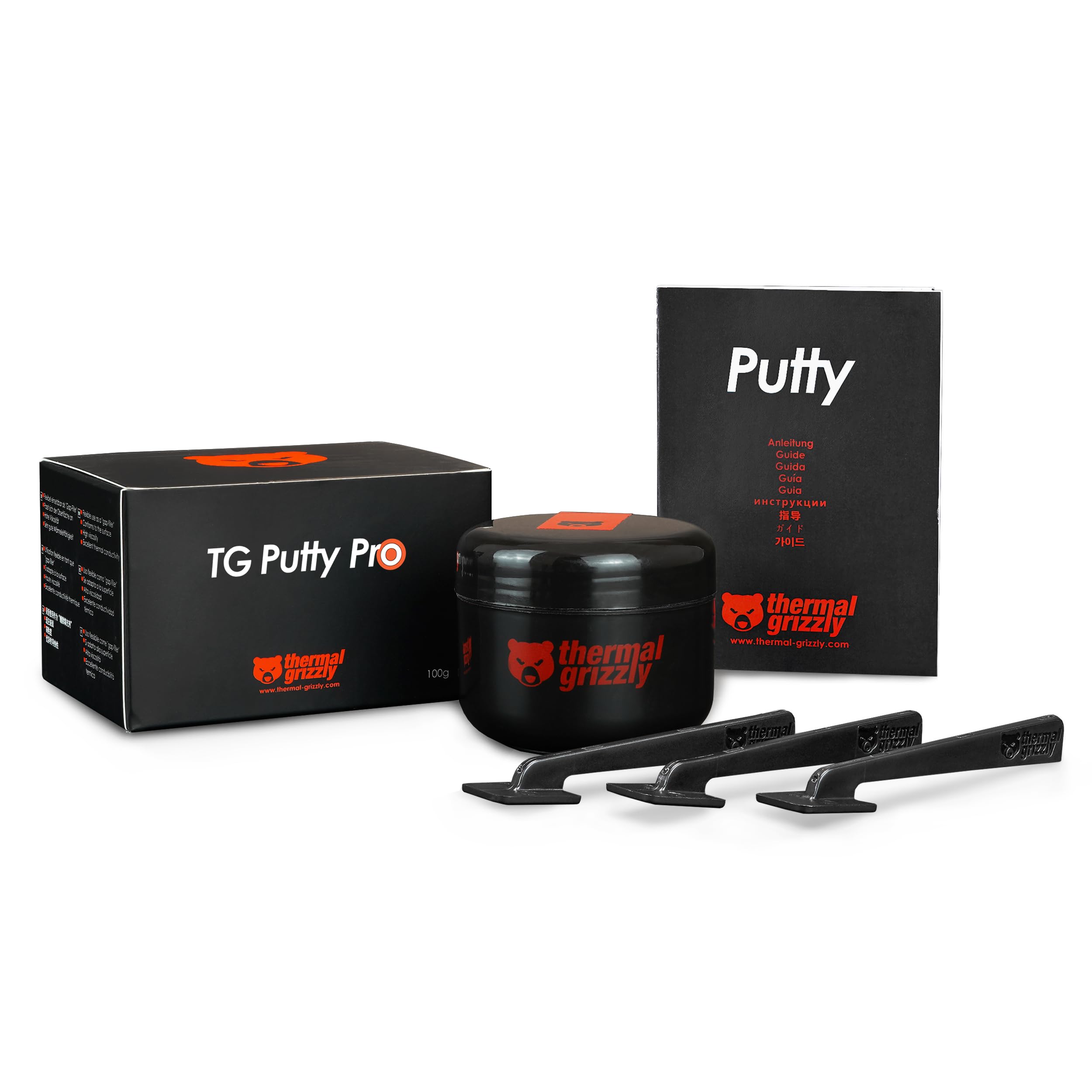 Thermal Grizzly TG Putty Pro - 100 Gram - High-Performance Electrically Non-Conductive Thermal Putty for GPU and PCB Applications