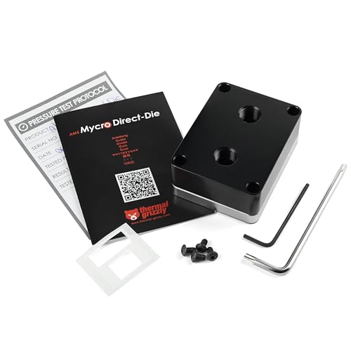 Thermal Grizzly AM5 Mycro Direct-Die - Water Cooler for AMD Ryzen 7000 Series - Replaces The Socket Activation Mechanism SAM - G1/4" Connections - Made in Germany