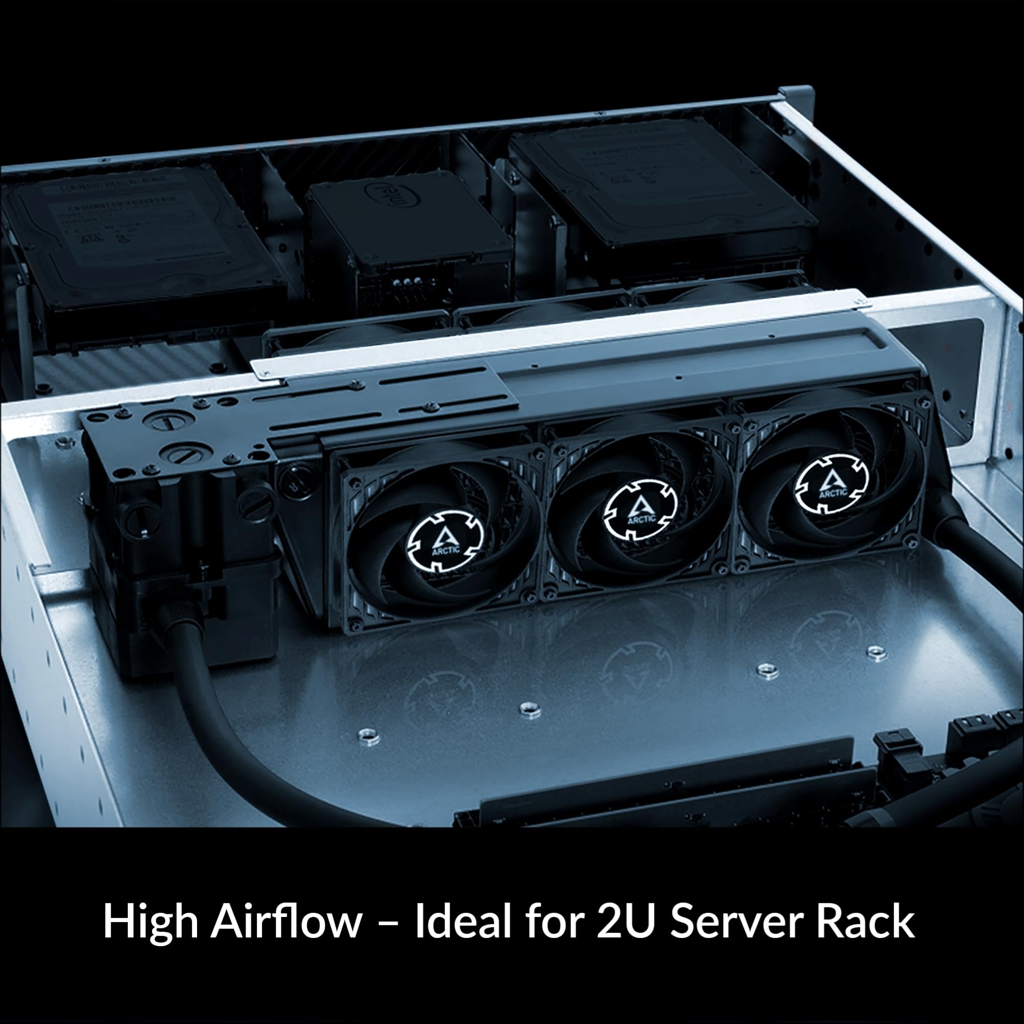 ARCTIC P8 Max - PC Fan, High-Performance 80mm Case Fan, Server Fan, PWM-Controlled 500–5000 RPM, Optimised for Static Pressure, 0dB Mode - Black
