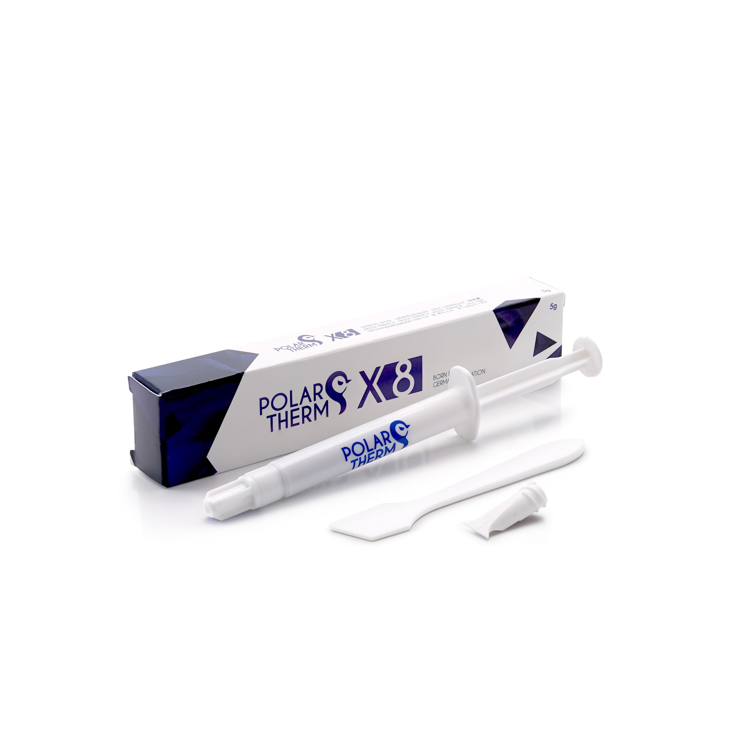 Polartherm X-8 by Thermal Grizzly - 5 Grams CPU Thermal Paste for CPU & GPU - High Thermal Conductivity, Long Durability, Non-Conductive Thermal Grease - Thermal Compound Kit with Spatula
