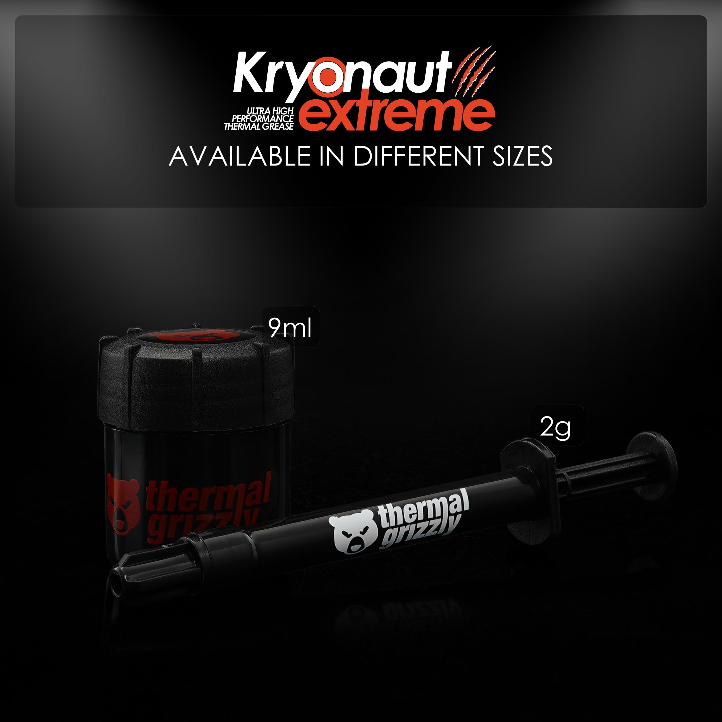 Thermal Grizzly Kryonaut Extreme - 2 Gram - Extremly High Performance Thermal Paste - for Maximum Thermal Conductivity While Overclocking CPU/GPU/PS4/PS5/Xbox