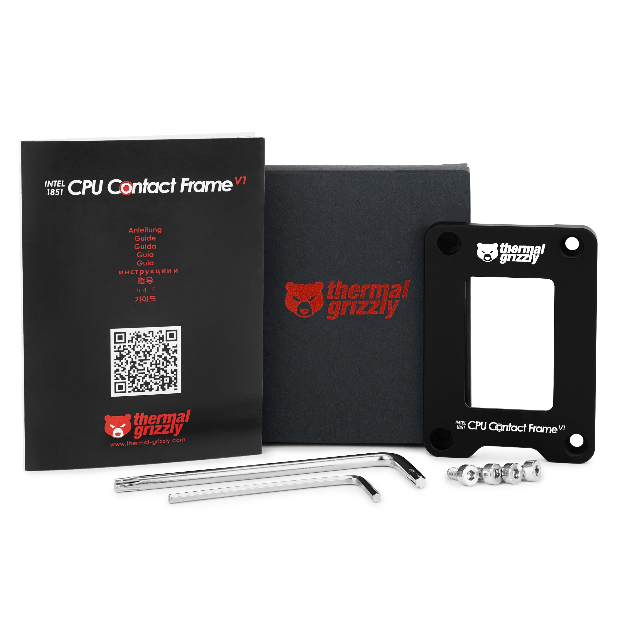 Thermal Grizzly - CPU Contact Frame Intel 1851 V1 - for Optimized CPU Contact Pressure to Improve The Cooling Performance - Easy Install - for Intel Core Ultra Series CPU LGA1851 sockets