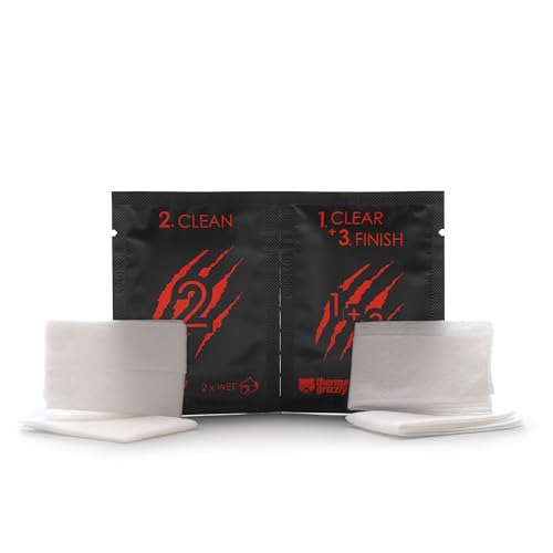 Thermal Grizzly - Duronaut - 6 Gram - Enhanced Durability & High Performance Thermal Paste - for Maximum Conductivity While Overclocking CPU/GPU/PS4/PS5/Xbox with 12 Cleaning Wipes 6 Wet & 6 Dry