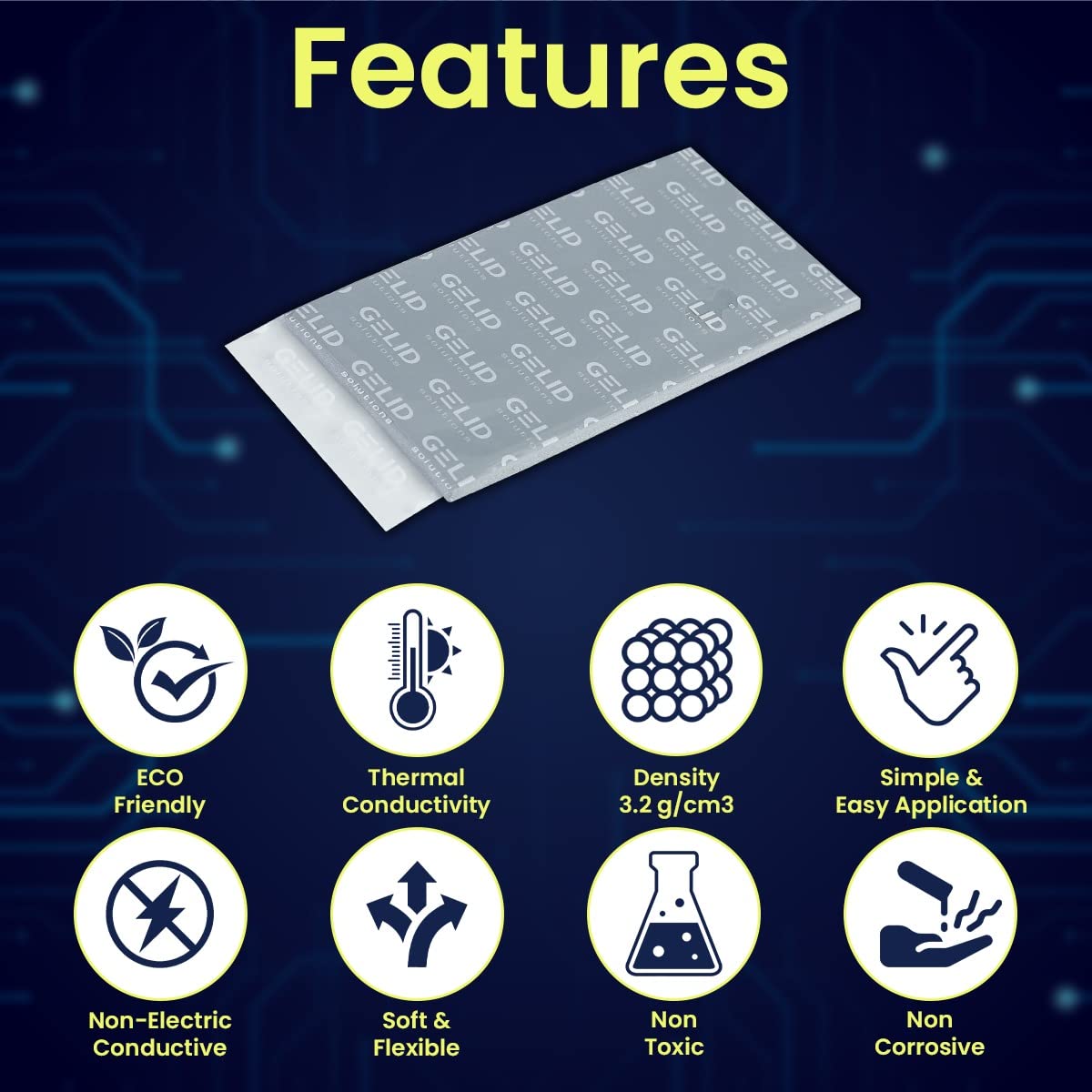 Gelid Solutions GP-Extreme 12W-Thermal Pad 80x40 (2pcs) Excellent Heat Conduction, Ideal Gap Filler. Easy Installation.