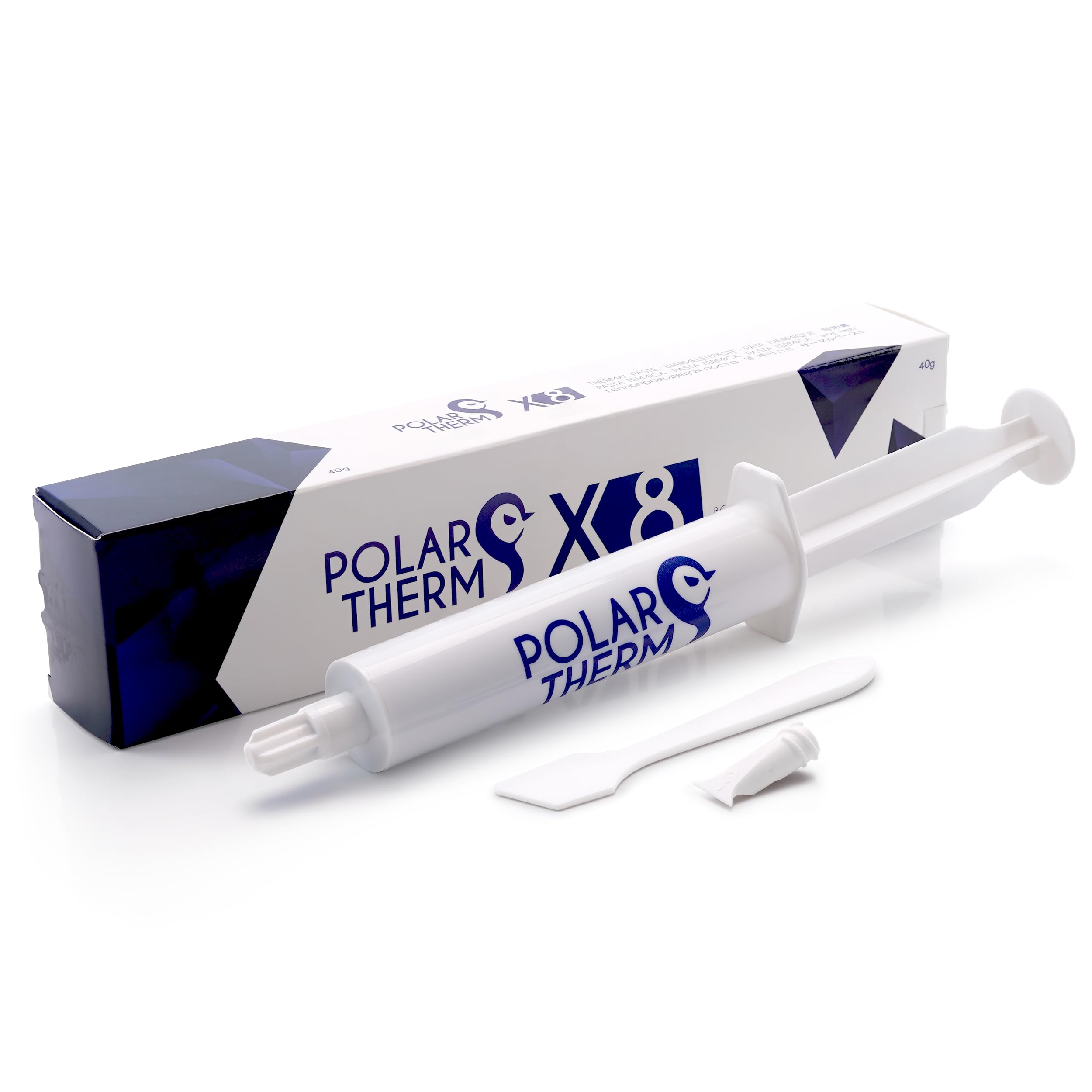 Polartherm X-8 by Thermal Grizzly - 5 Grams CPU Thermal Paste for CPU & GPU - High Thermal Conductivity, Long Durability, Non-Conductive Thermal Grease - Thermal Compound Kit with Spatula