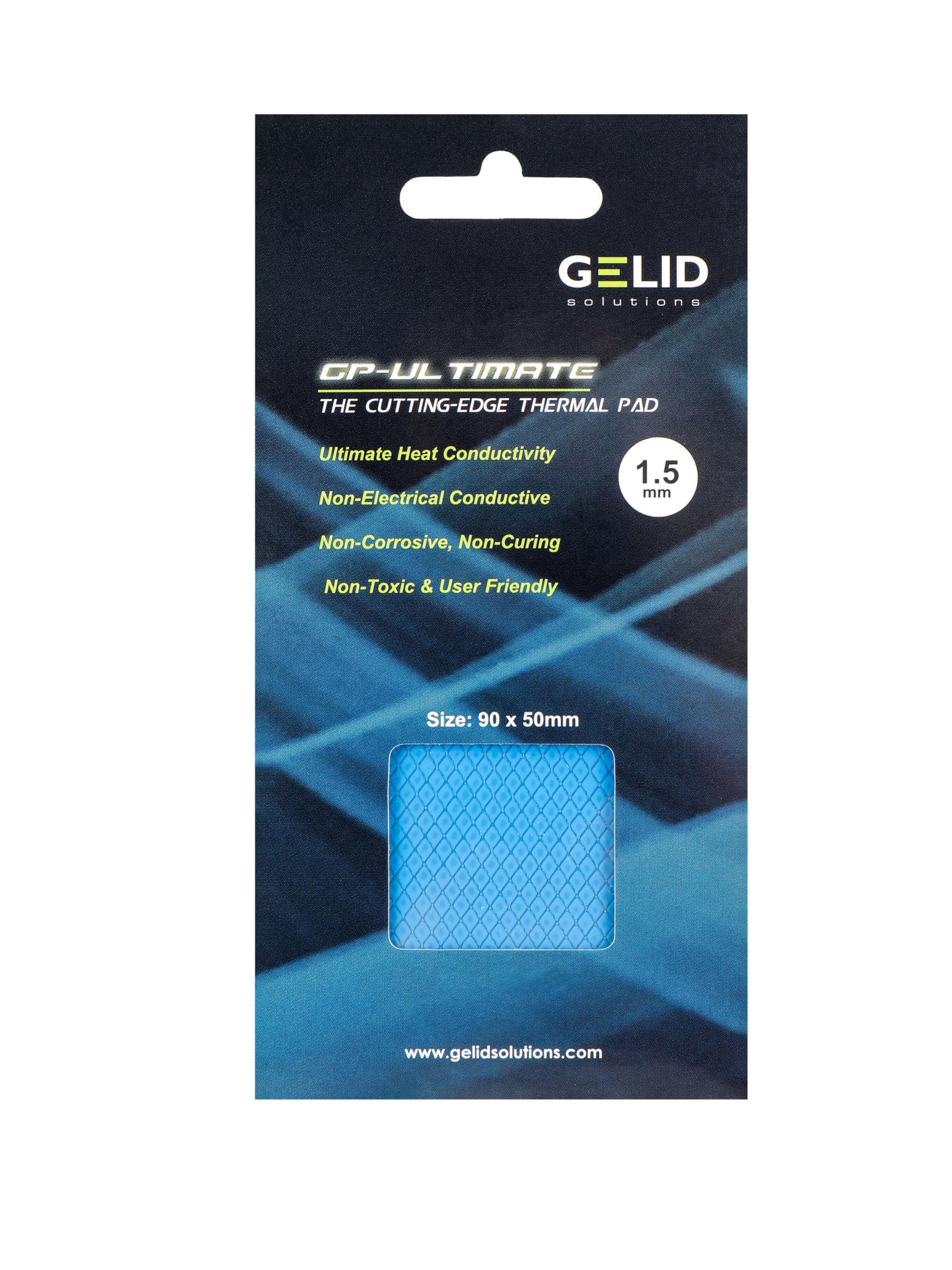 Gelid Solutions GP-Ultimate 15W- Thermal Pad 90x50 Excellent Heat Conduction, Ideal Gap Filler. Easy Installation.