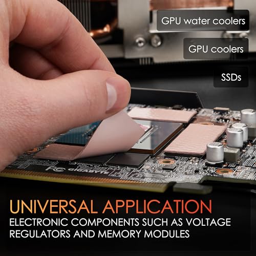 Thermal Grizzly Minus Pad 8-120x20mm Thermal Interface Pad, Electrically Non-Conductive, High Thermal Conductivity & Compressibility for SSDs, GPUs & Electronics