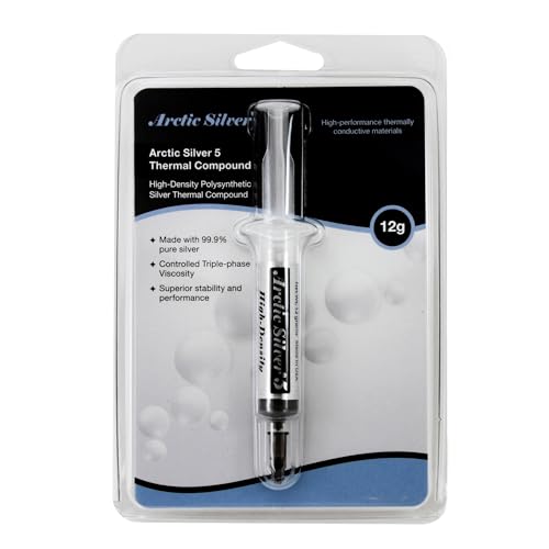 Arctic Silver 5 High Density Polysynthetic Silver Thermal Compound -12g (AS5-12G-R)